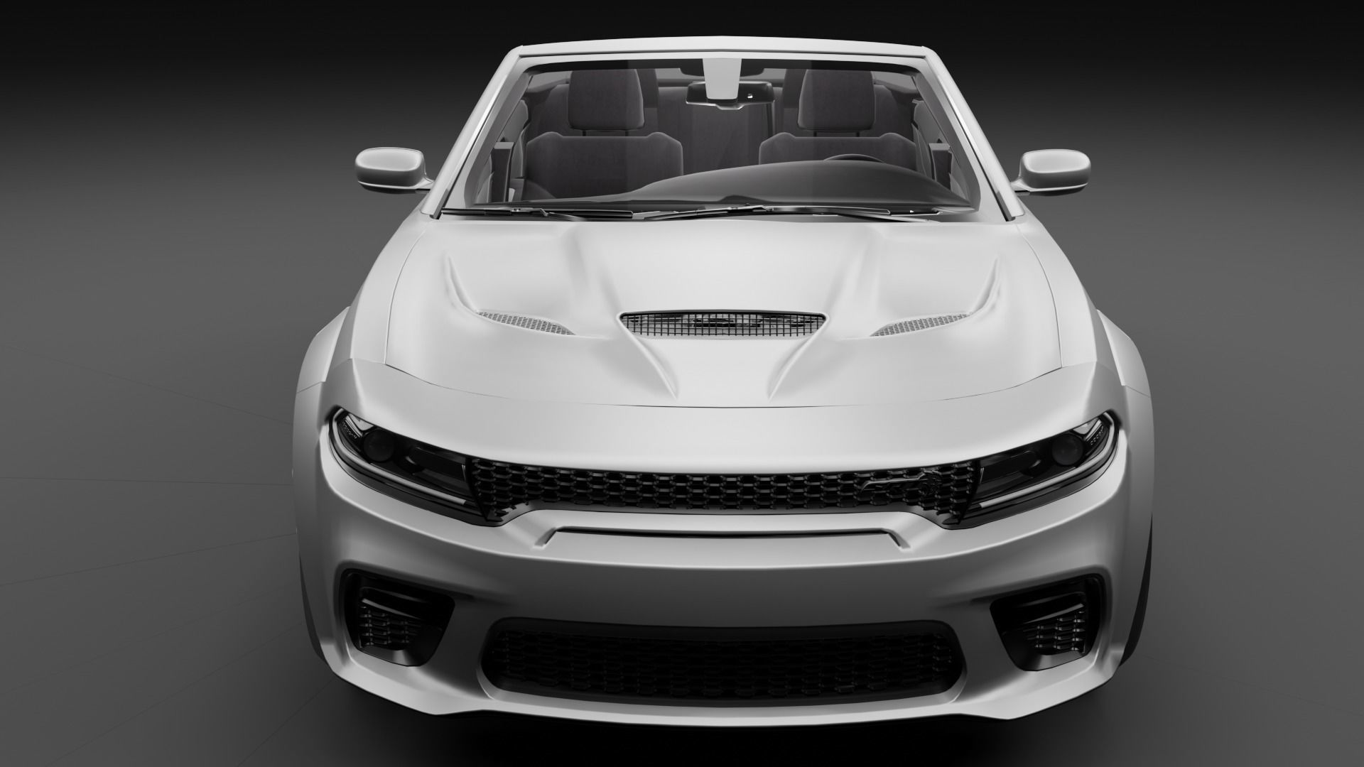 Dodge Charger Cabrio SRT Low-poly 3D model_3