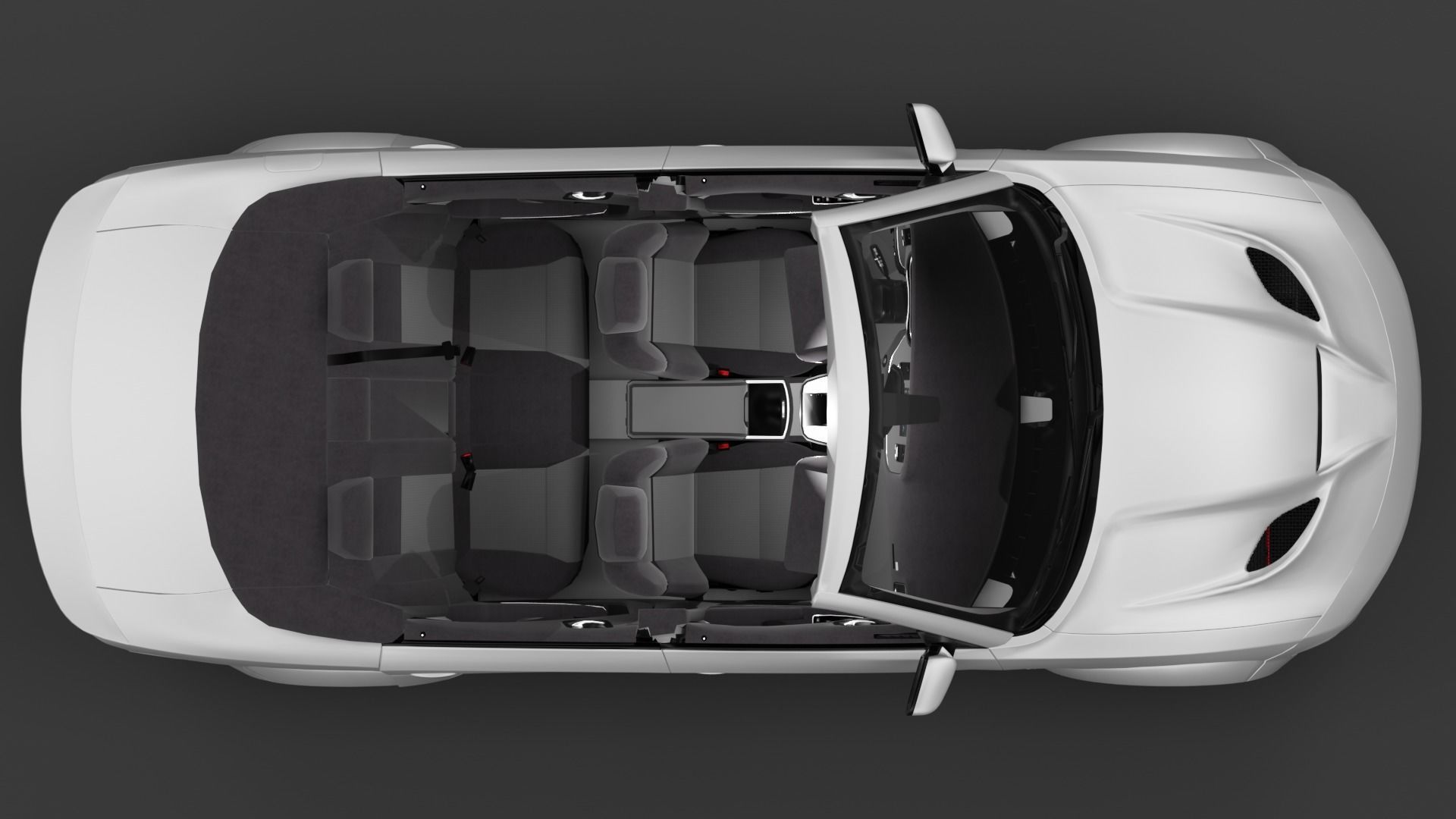 Dodge Charger Cabrio SRT Low-poly 3D model_2