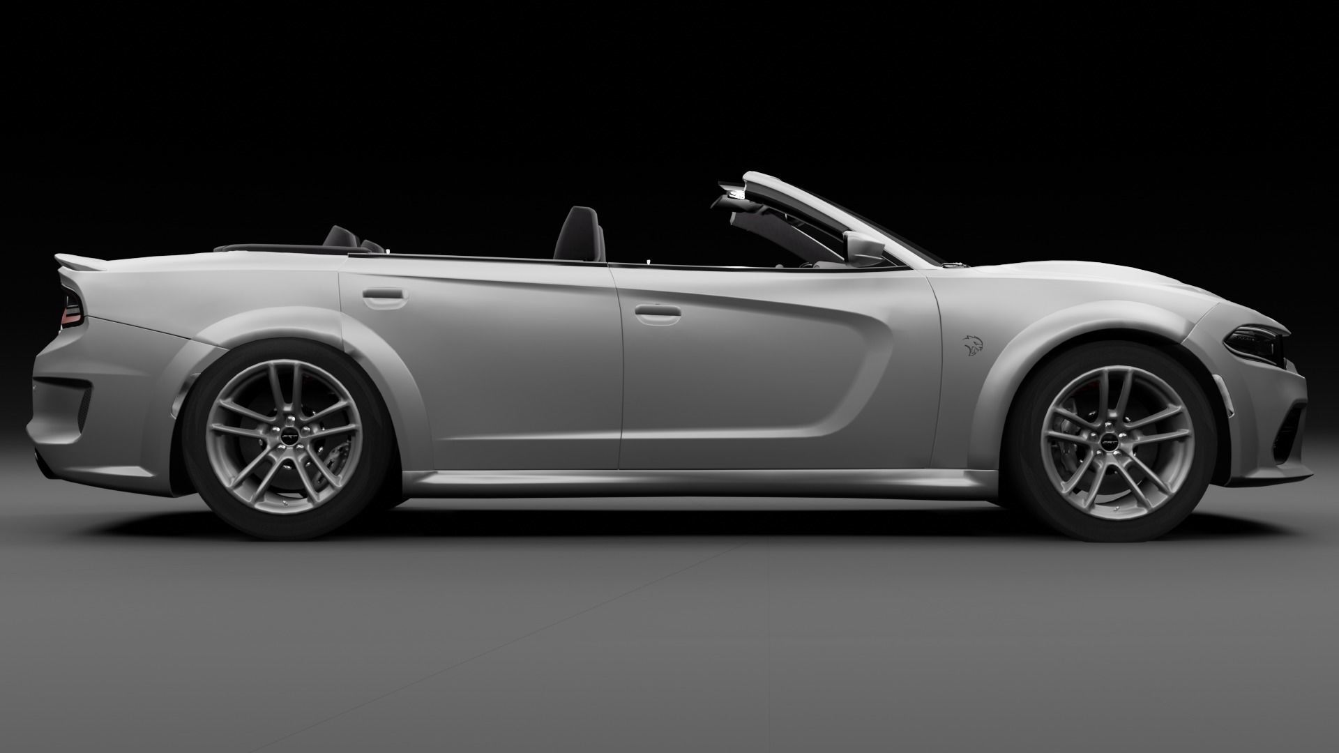 Dodge Charger Cabrio SRT Low-poly 3D model_4