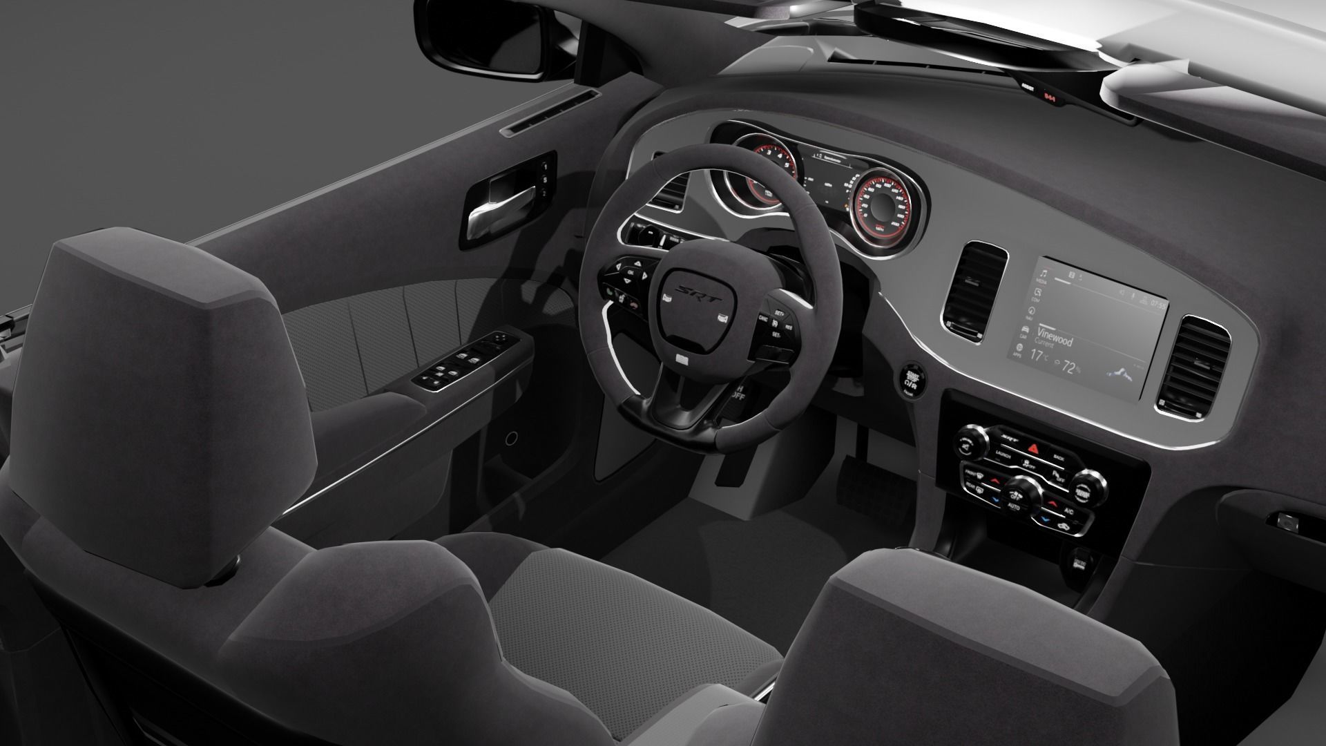 Dodge Charger Cabrio SRT Low-poly 3D model_12