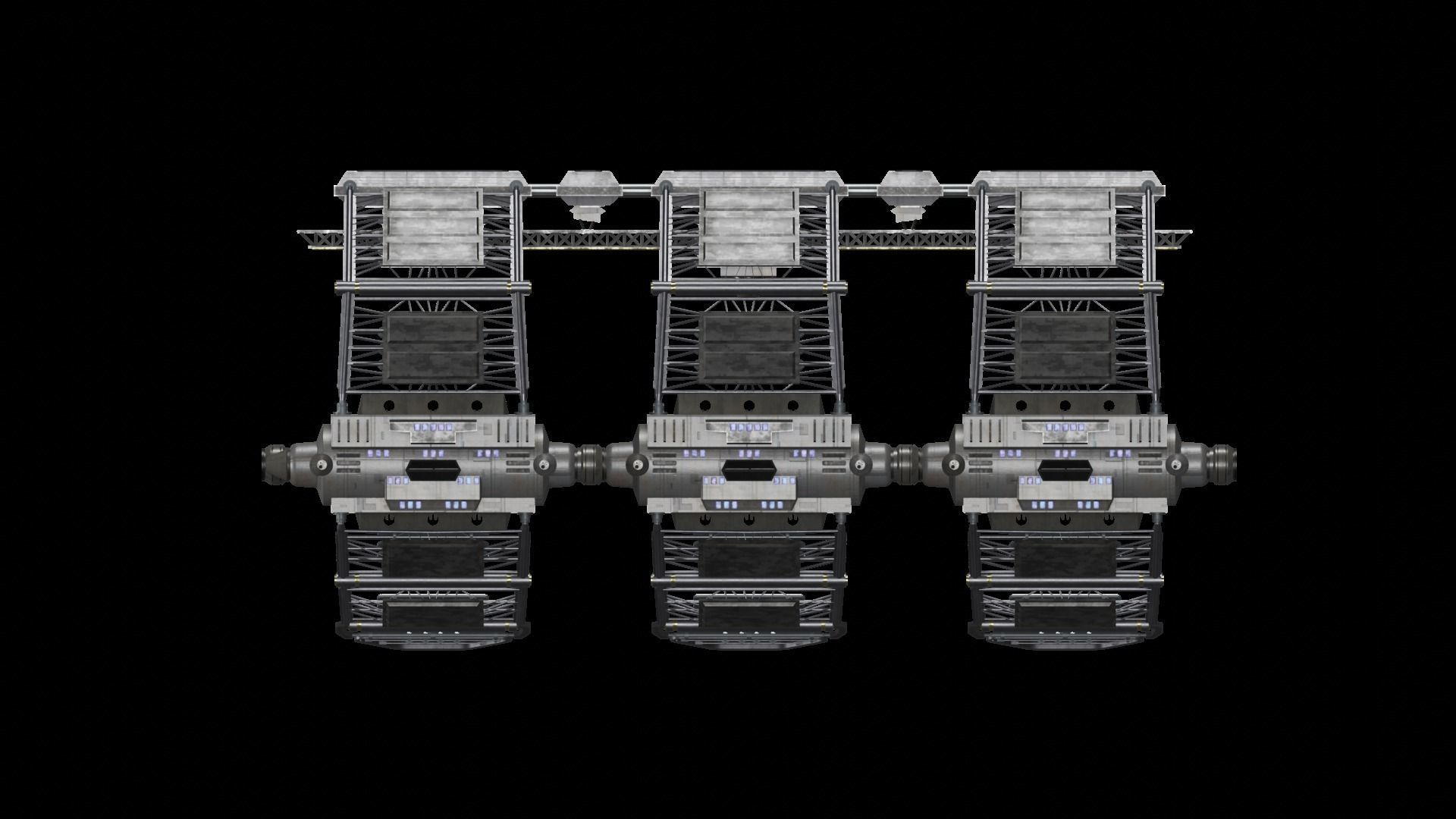 Star Trek NX Orbital Drydock Facility Shipyard Station Low-poly 3D model_3