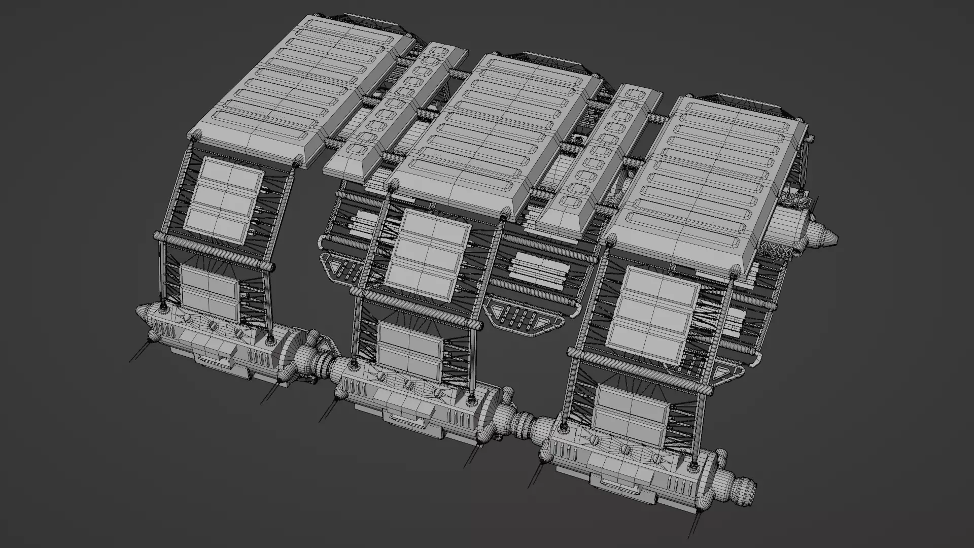 Star Trek NX Orbital Drydock Facility Shipyard Station Low-poly 3D model_0