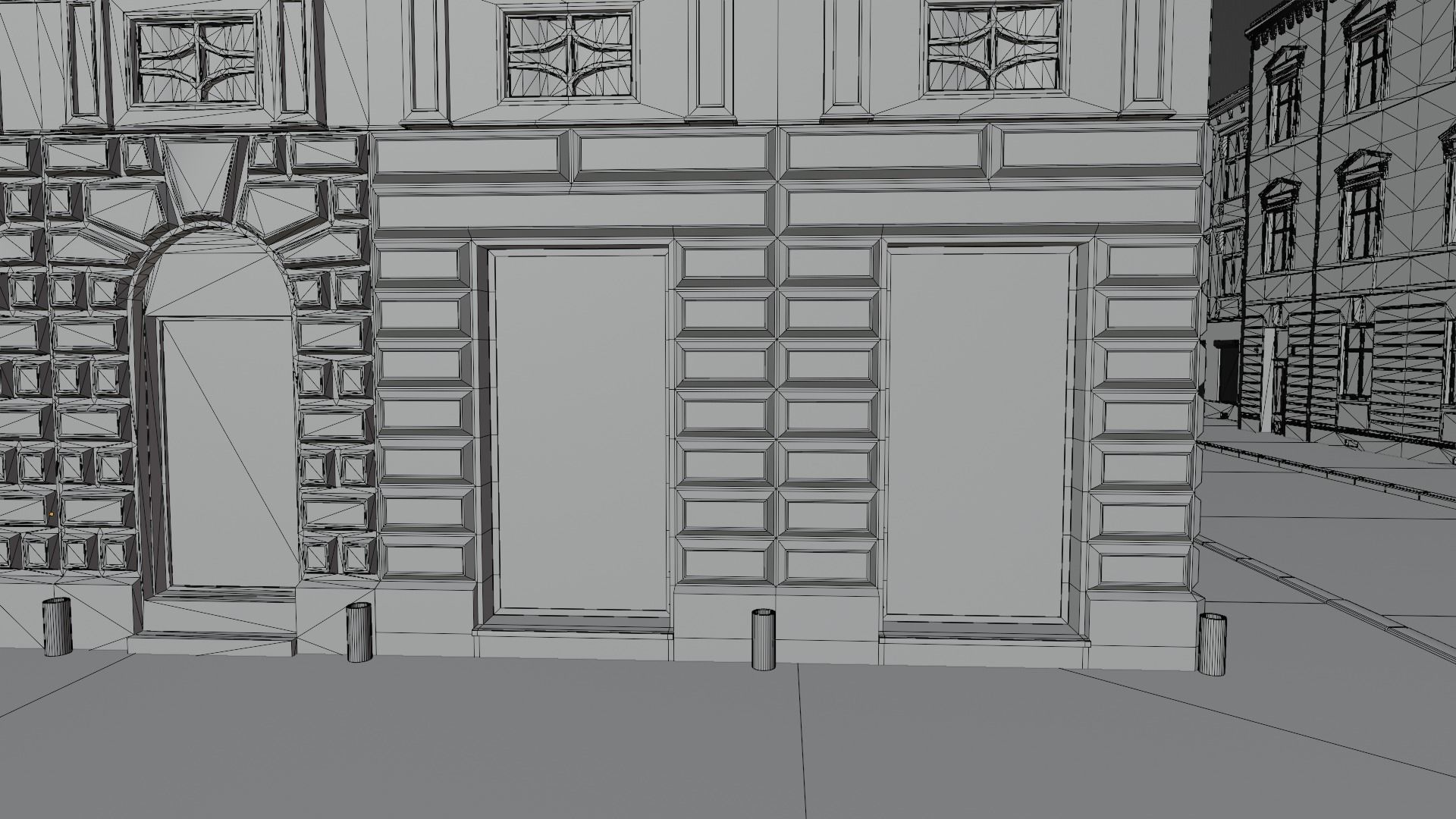 Building modular european old id 4 Low-poly 3D model_21