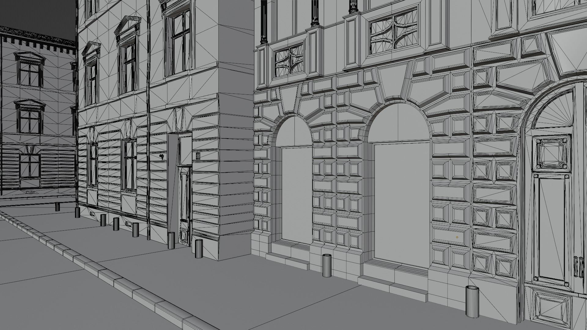 Building modular european old id 4 Low-poly 3D model_16