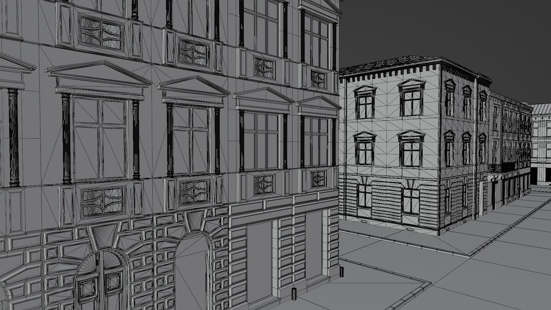 Building modular european old id 4 Low-poly 3D model_15