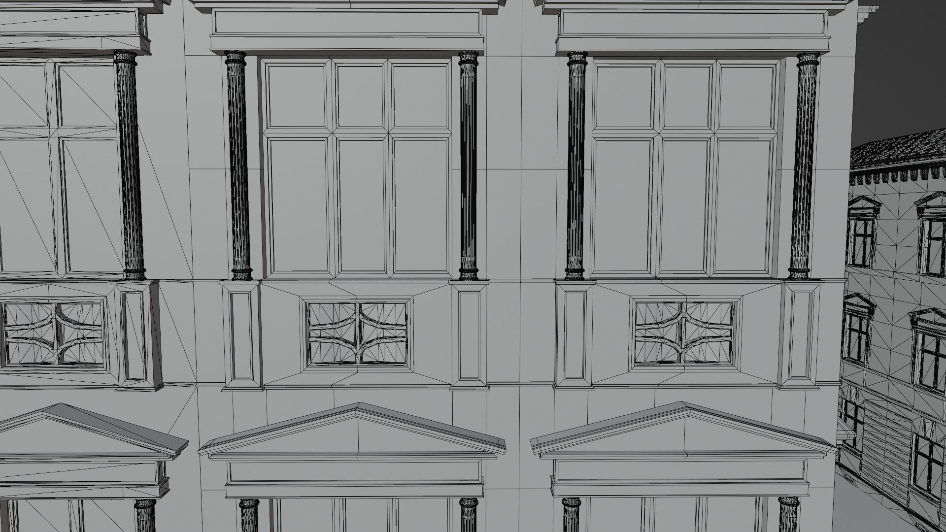 Building modular european old id 4 Low-poly 3D model_13