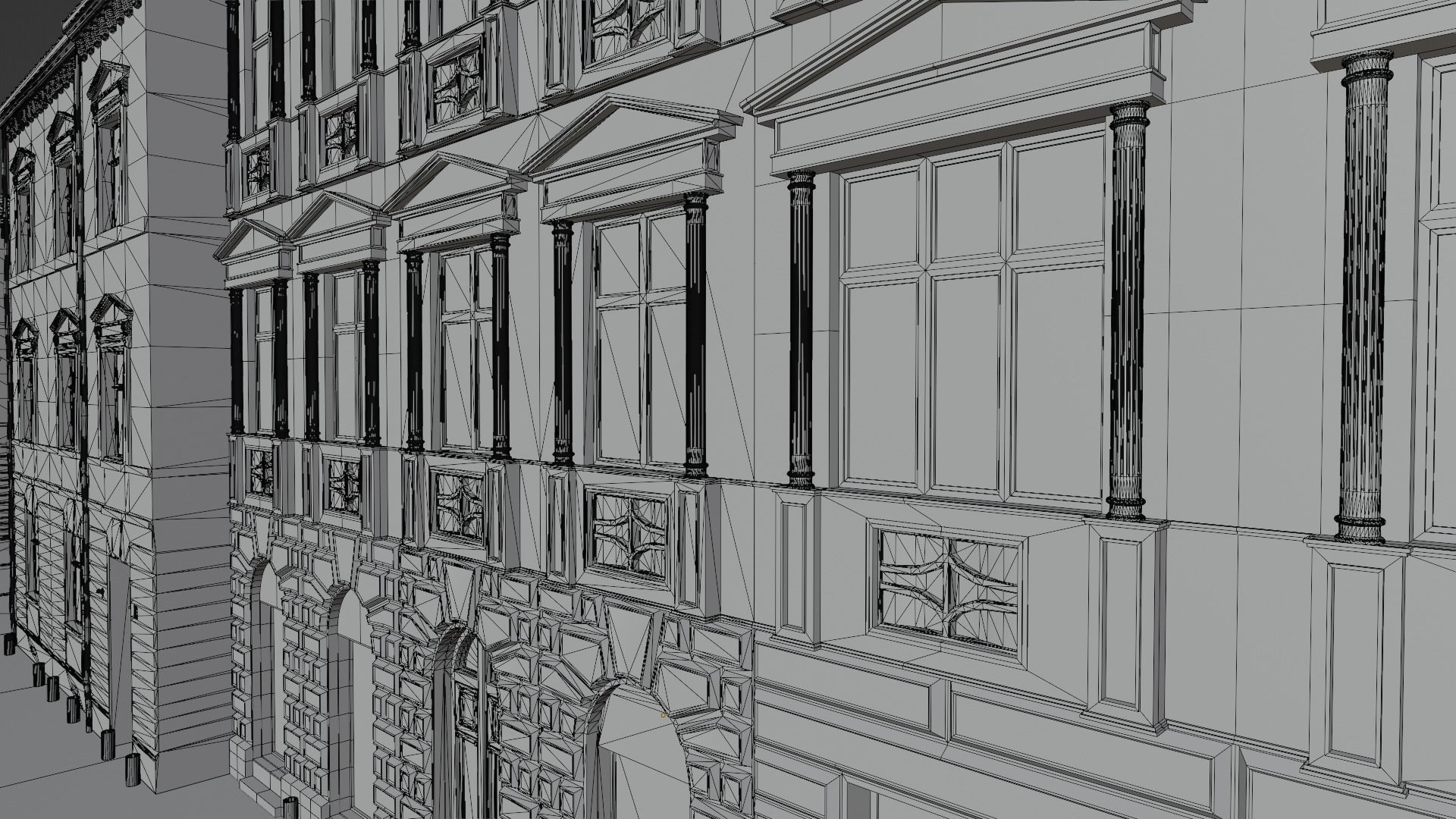 Building modular european old id 4 Low-poly 3D model_14