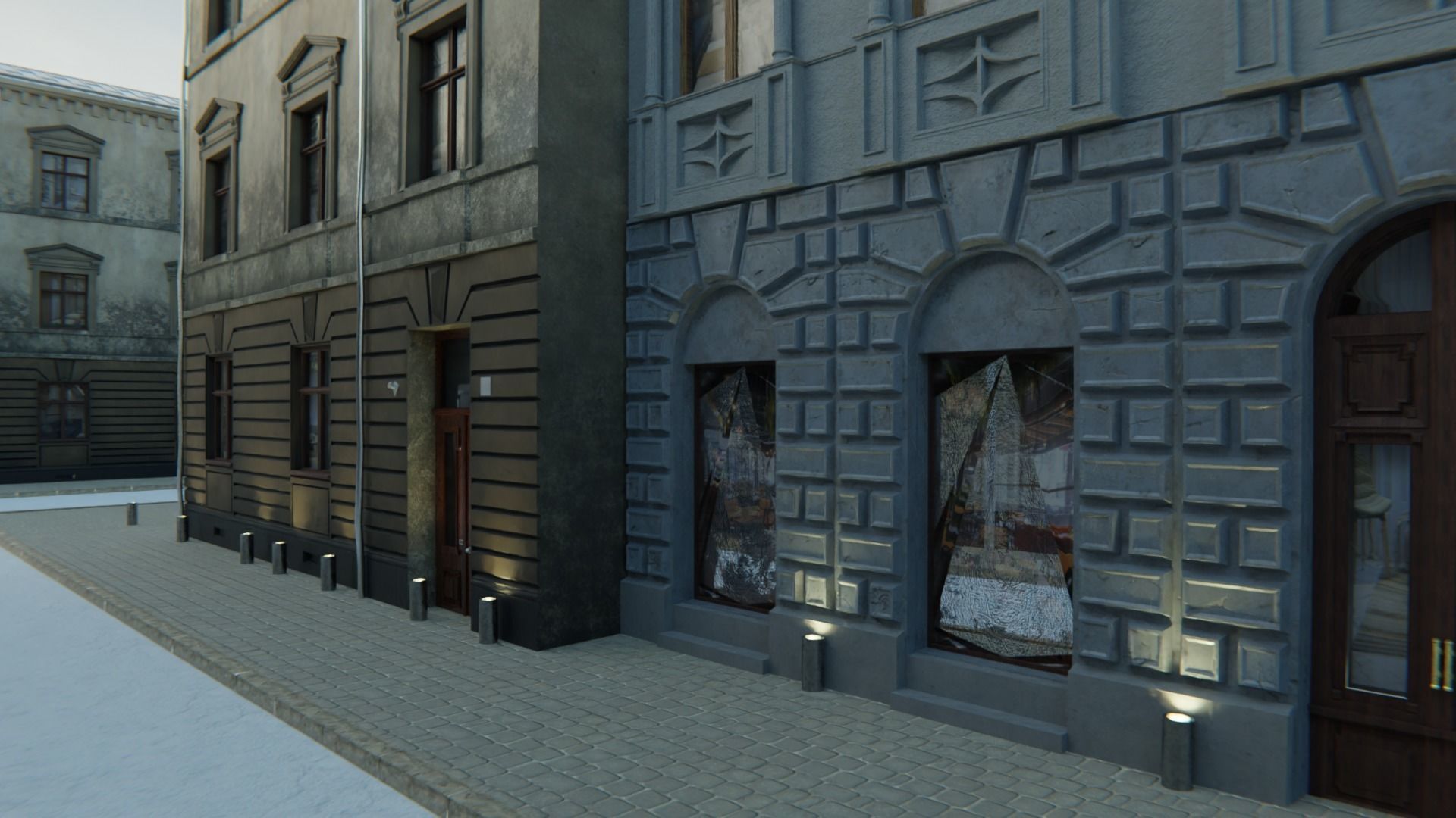 Building modular european old id 4 Low-poly 3D model_4