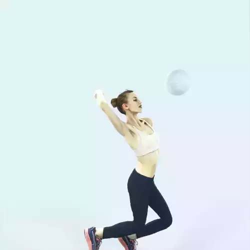 Beauty 17L Jumping Smashing Sports Volleyball Woman