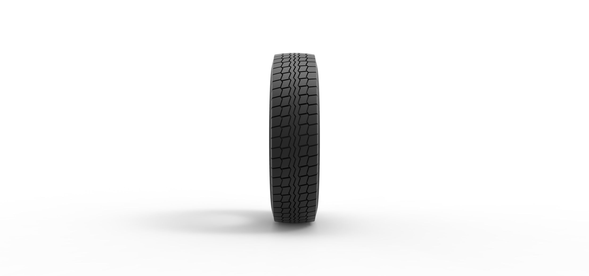 Semi truck tire 6 Scale 1 to 25 3D print model_3