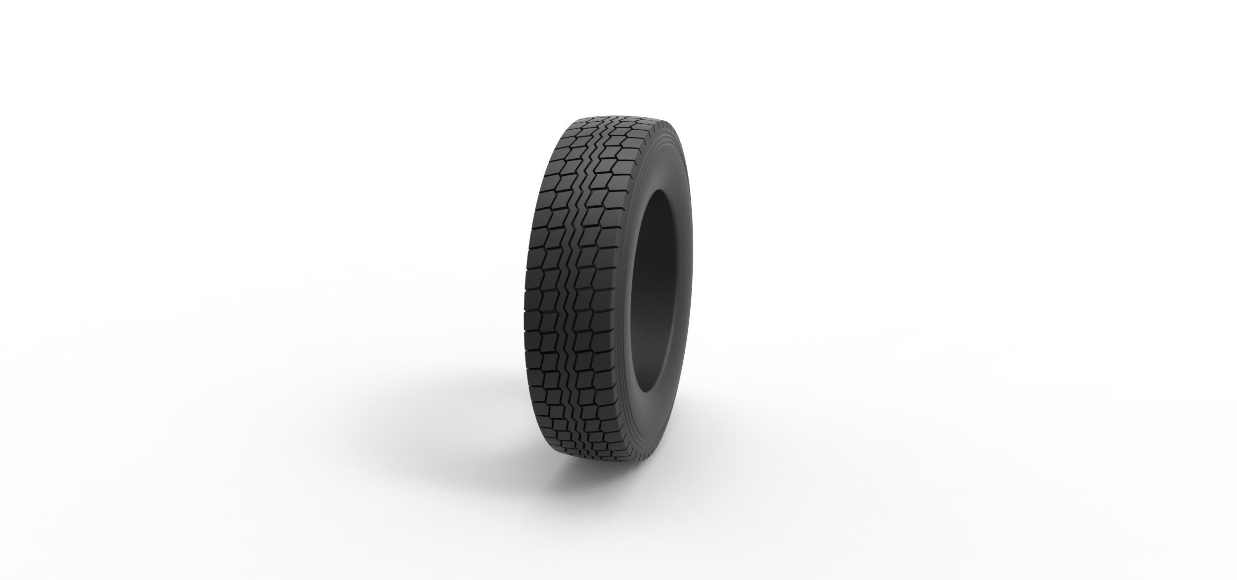 Semi truck tire 6 Scale 1 to 25 3D print model_2