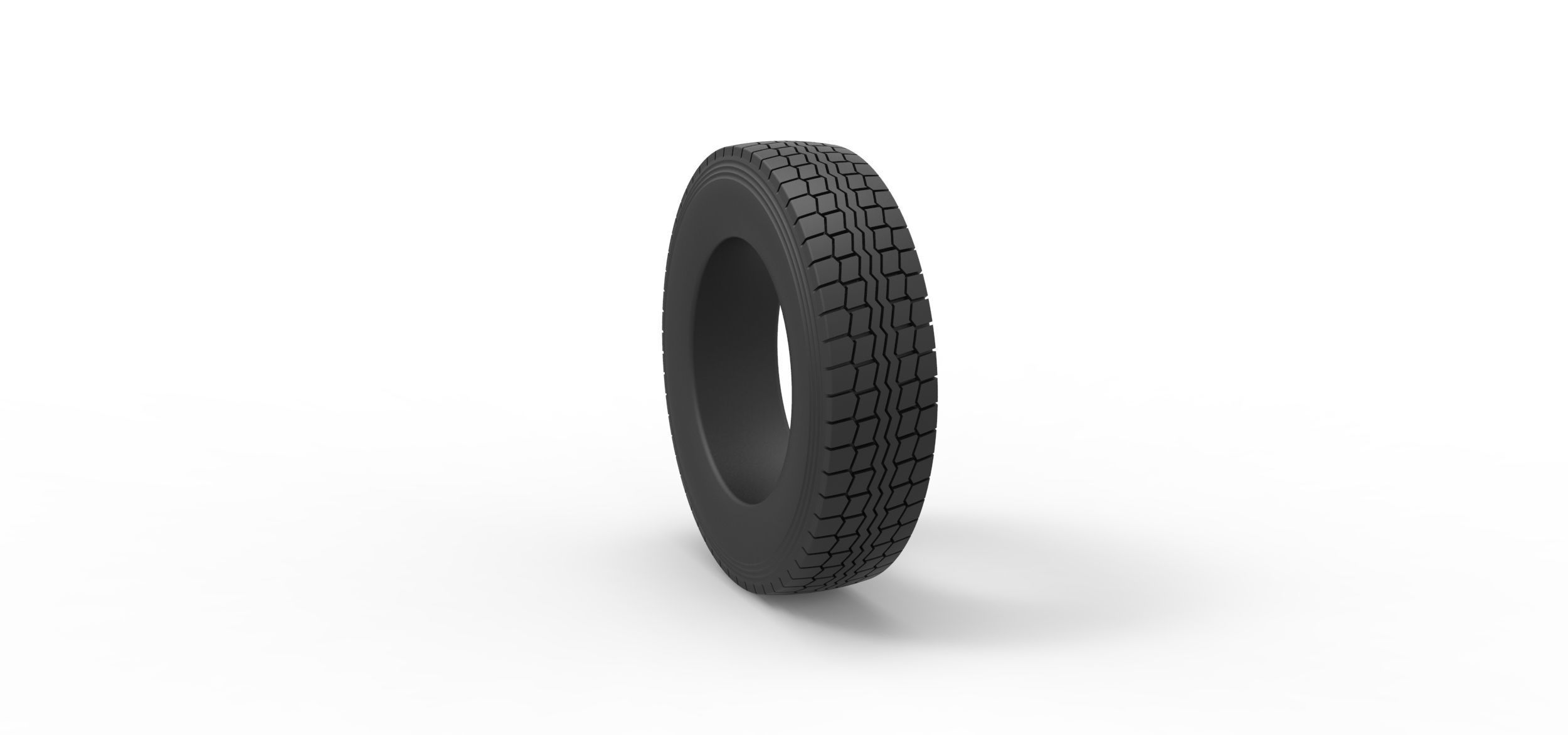 Semi truck tire 6 Scale 1 to 25 3D print model_7