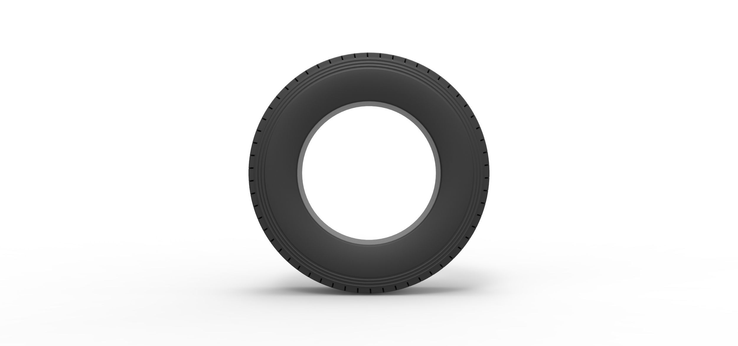 Semi truck tire 6 Scale 1 to 25 3D print model_4