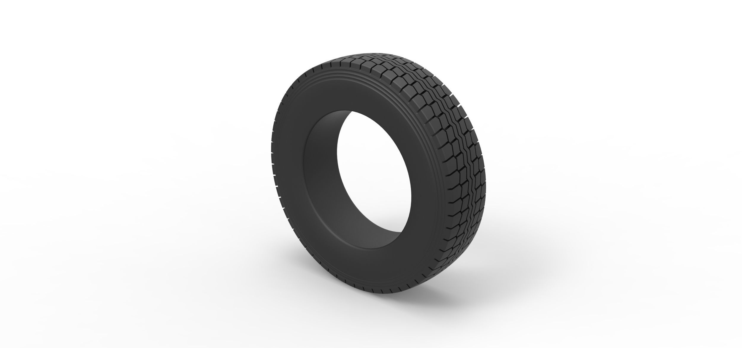 Semi truck tire 6 Scale 1 to 25 3D print model_6