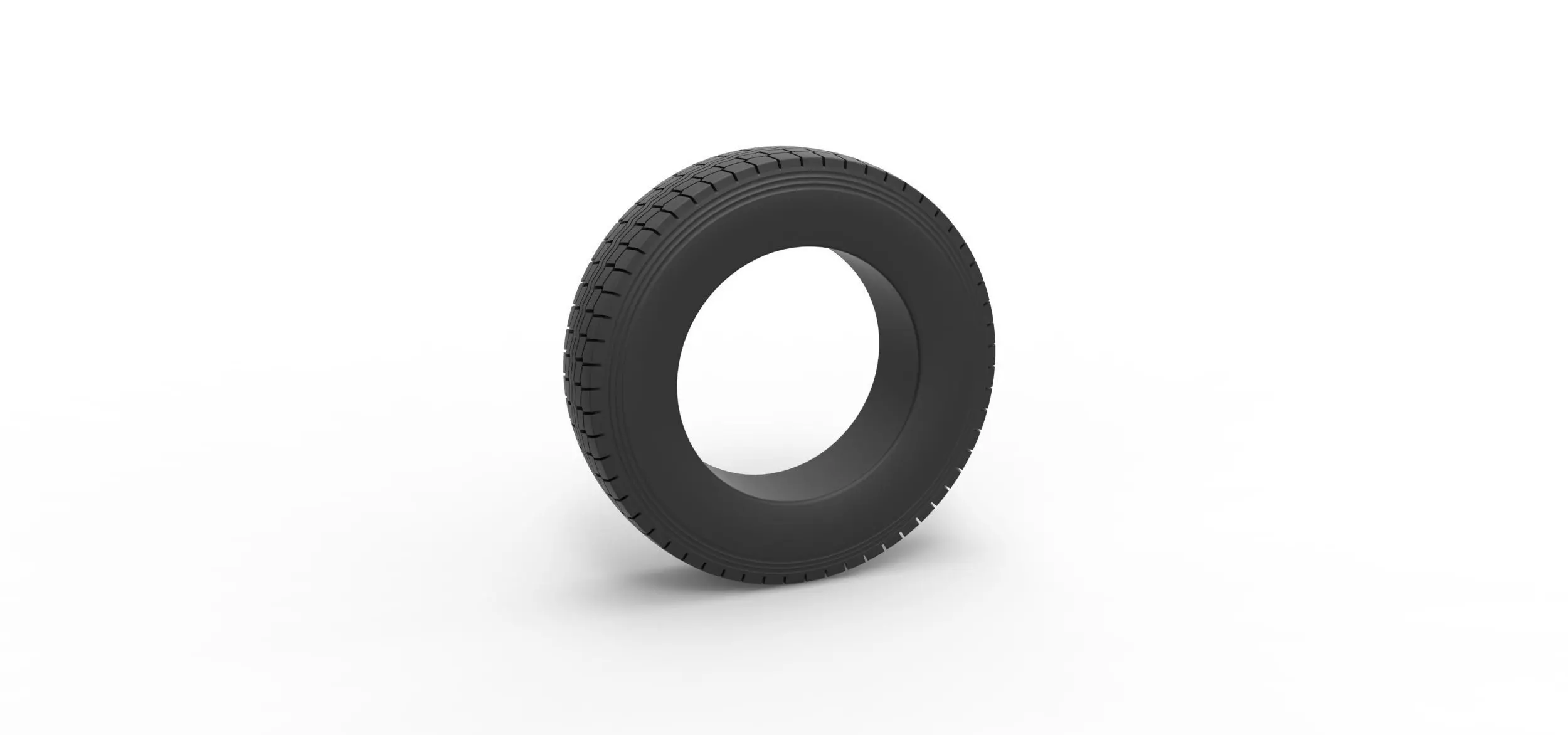 Semi truck tire 6 Scale 1 to 25 3D print model_0