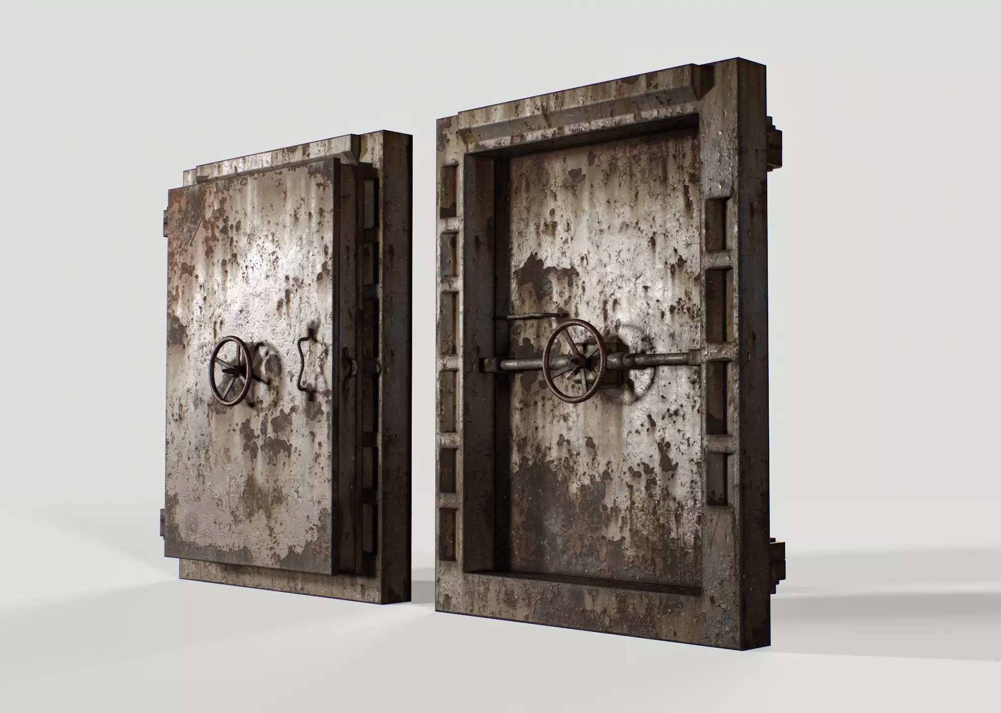 3D model Bunker door Pbr lowpoly bunker gate 09 VR / AR / low-poly |  CGTrader