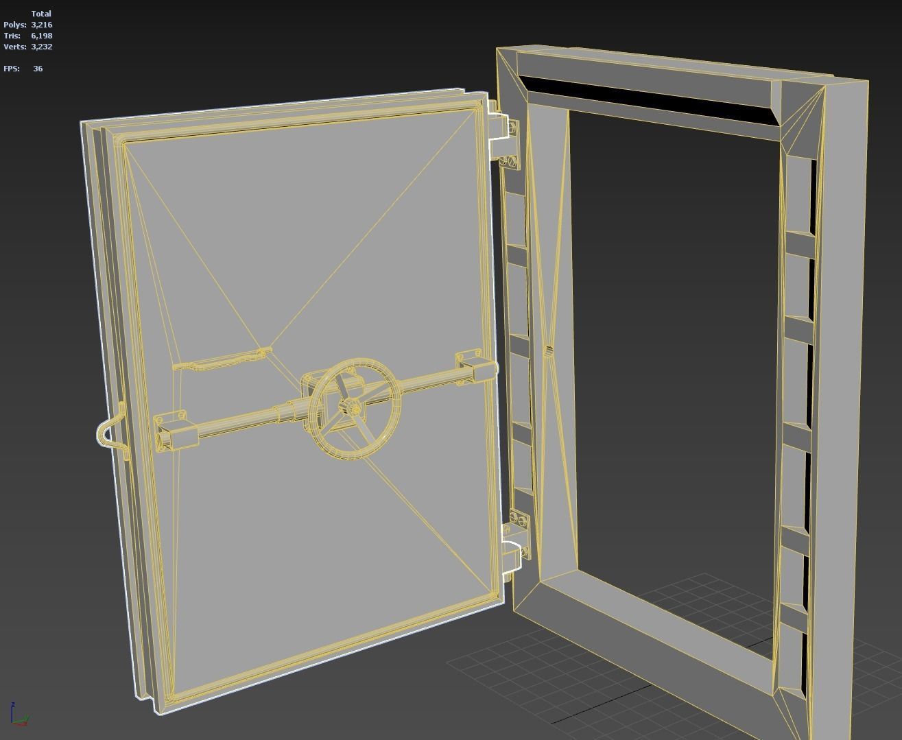 3D model Bunker door Pbr lowpoly bunker gate 09 VR / AR / low-poly |  CGTrader