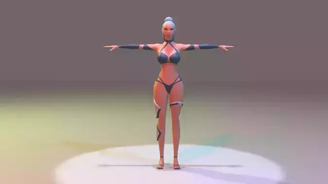 Sexy Lady lowpoly character