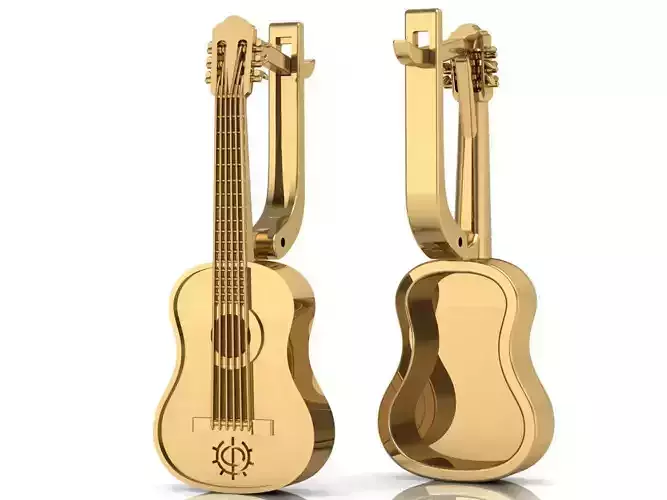 Guitar earrings