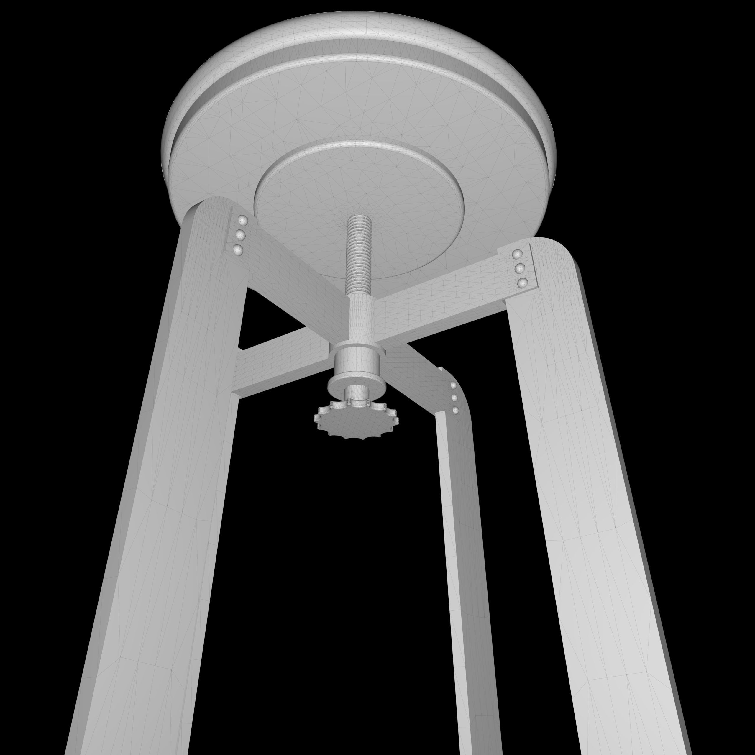 Stool for Studio Low-poly 3D model_10
