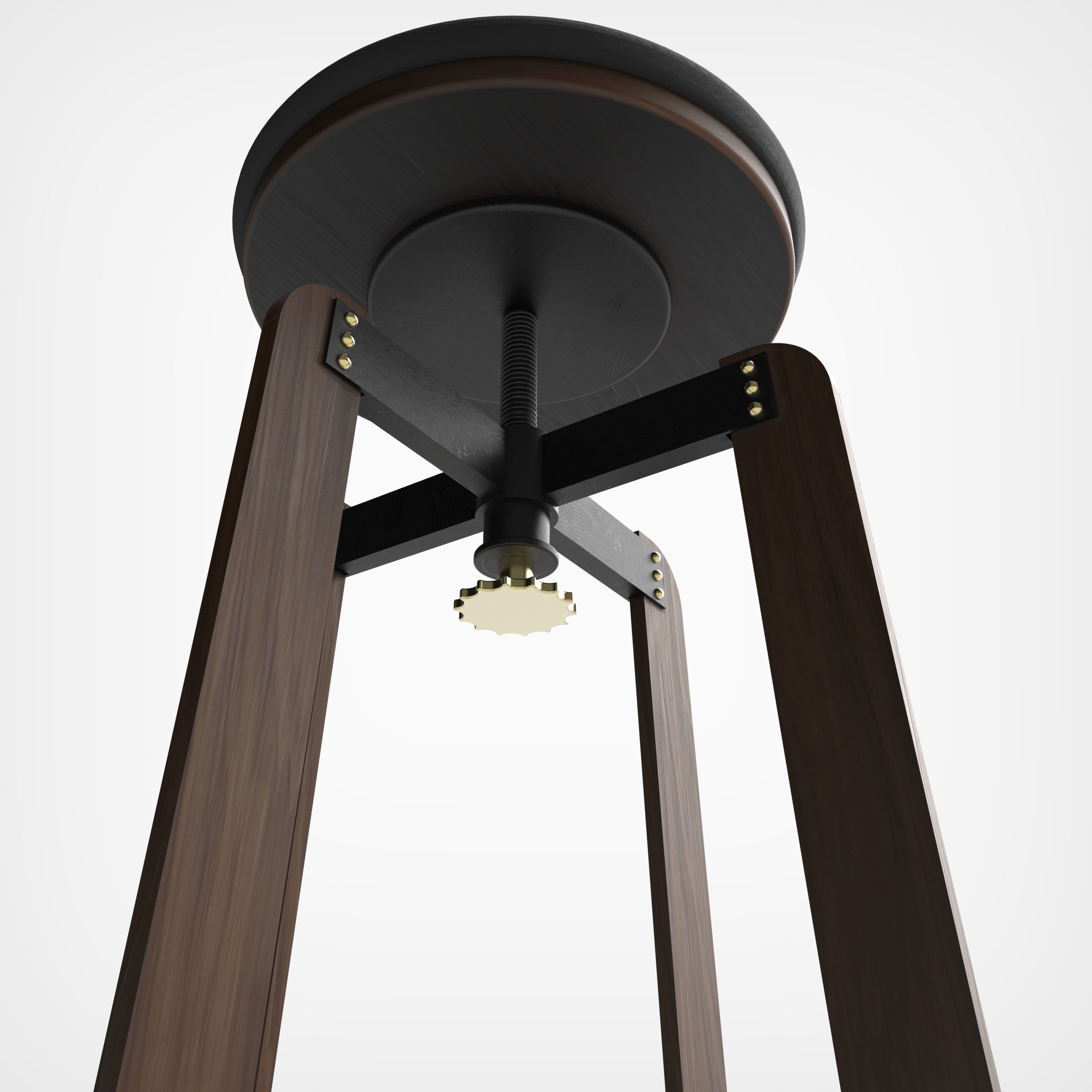 Stool for Studio Low-poly 3D model_5