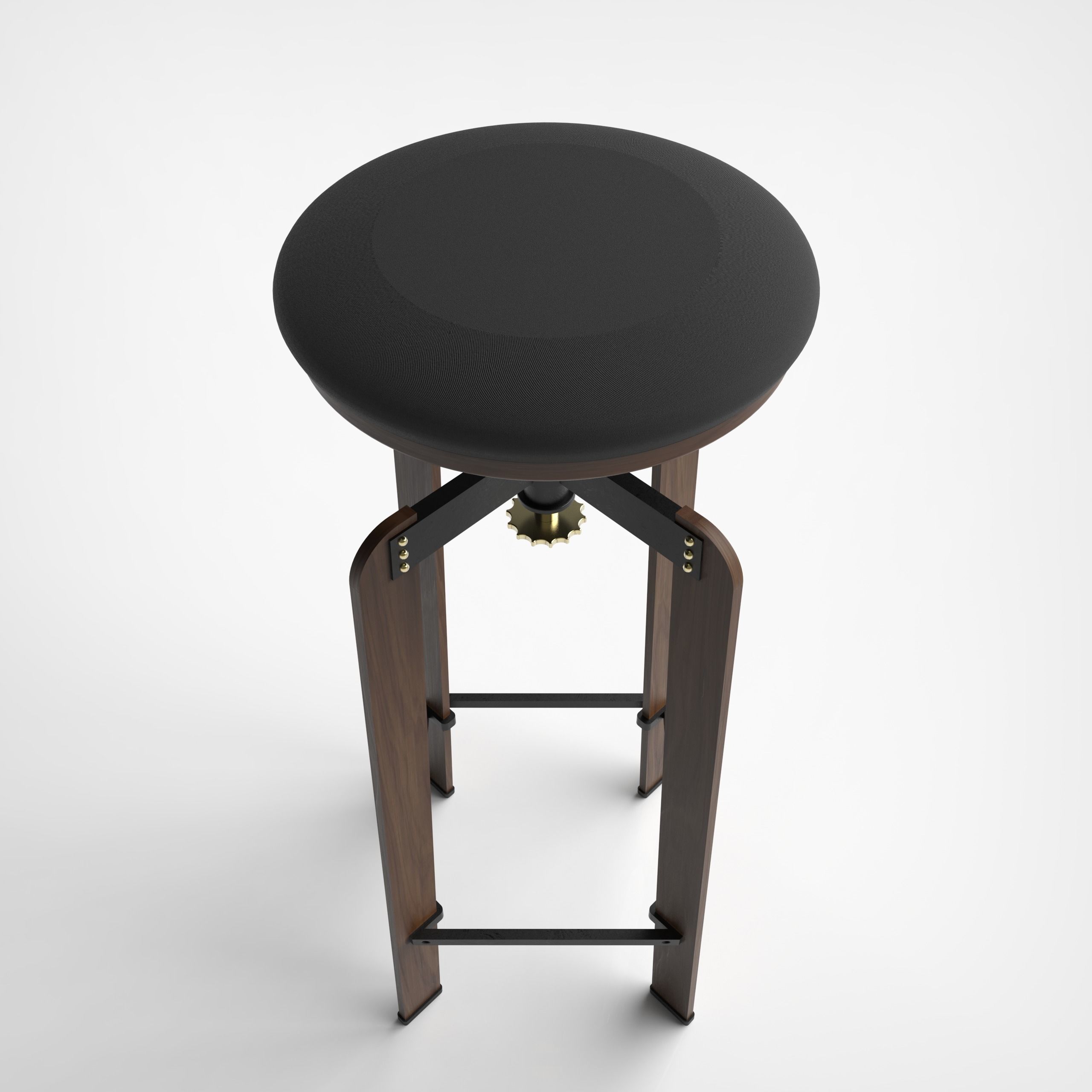 Stool for Studio Low-poly 3D model_3