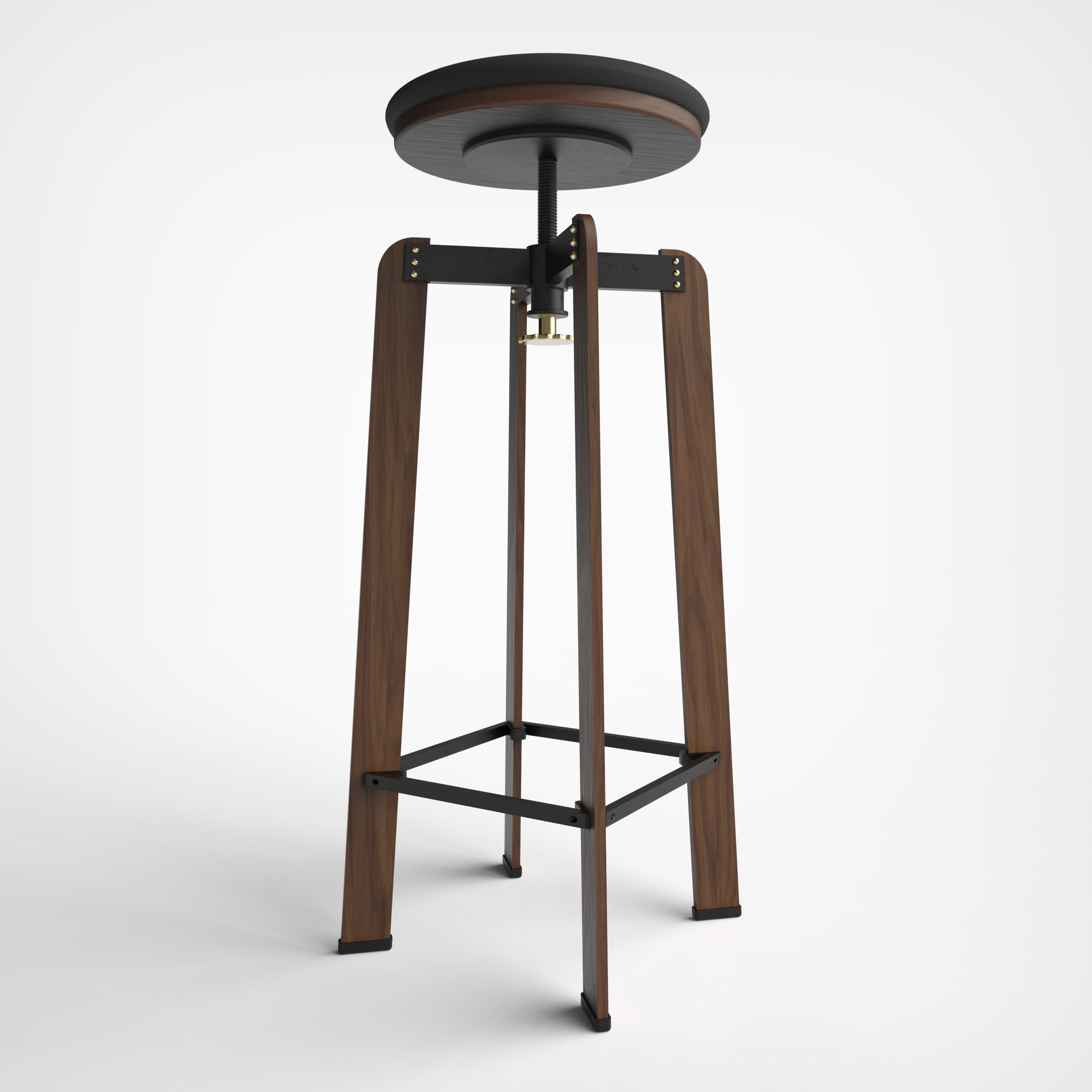 Stool for Studio Low-poly 3D model_1