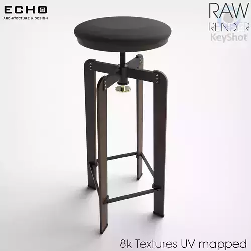 Stool for Studio Low-poly 3D model