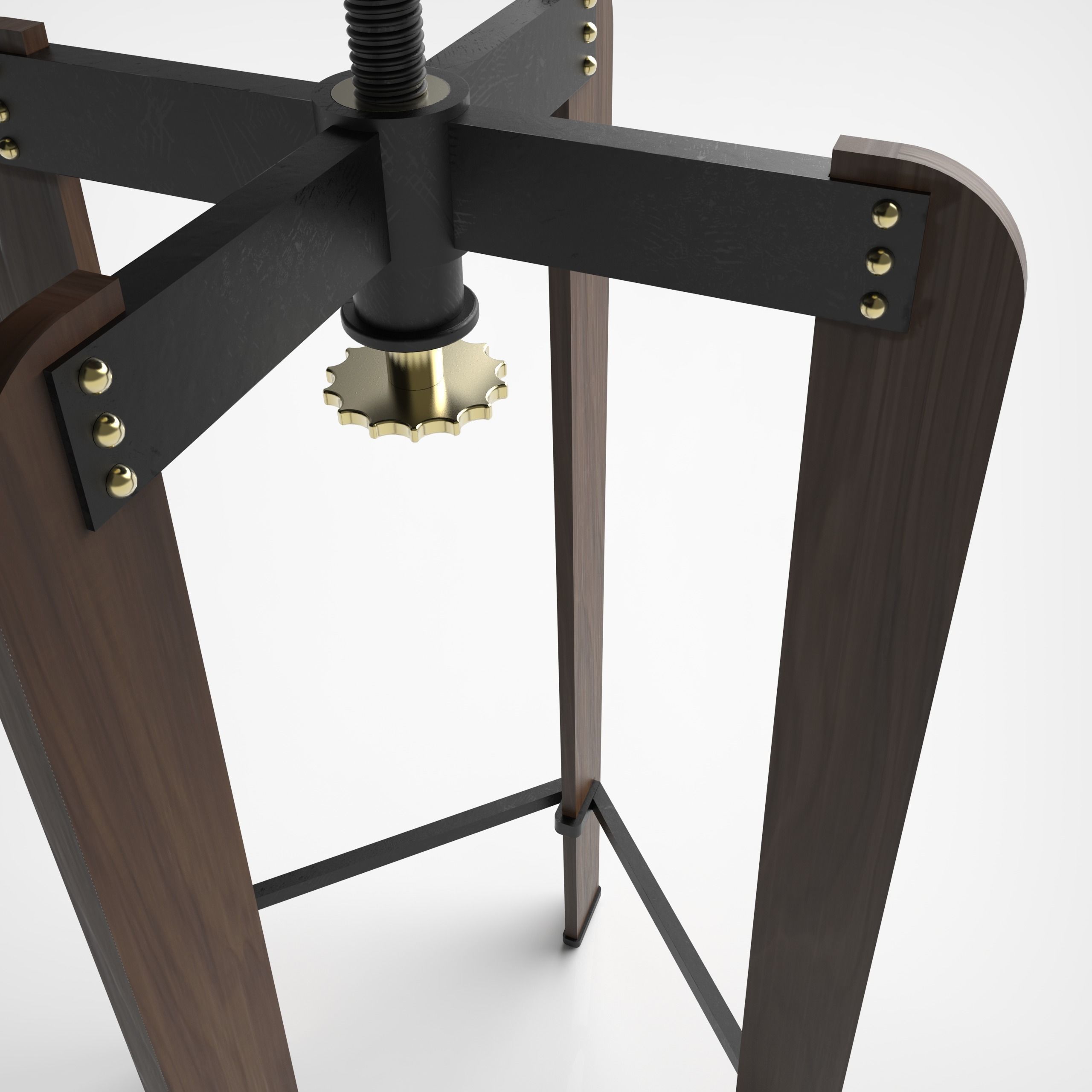 Stool for Studio Low-poly 3D model_6