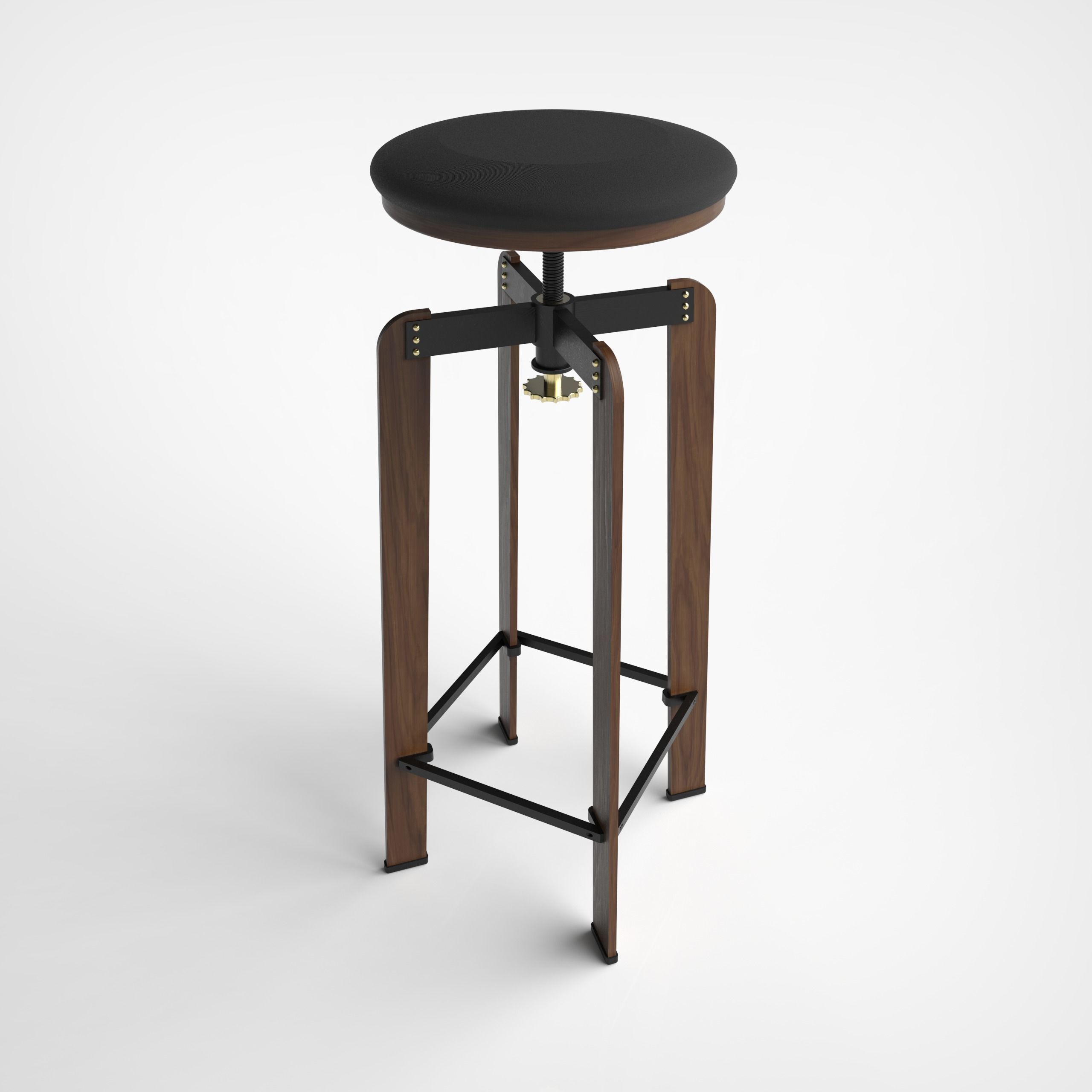 Stool for Studio Low-poly 3D model_4