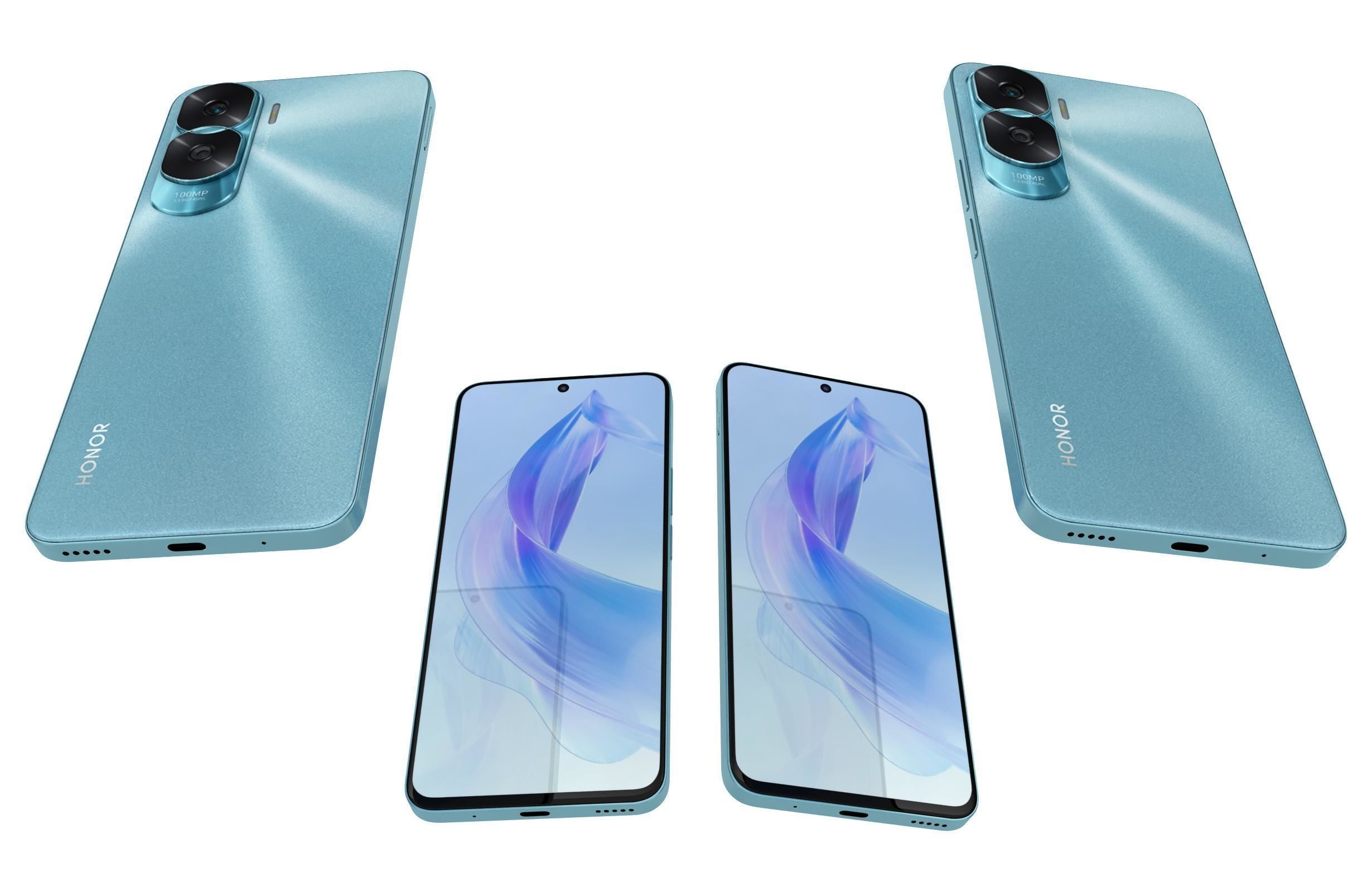 Honor X50i Blue 3D model_6