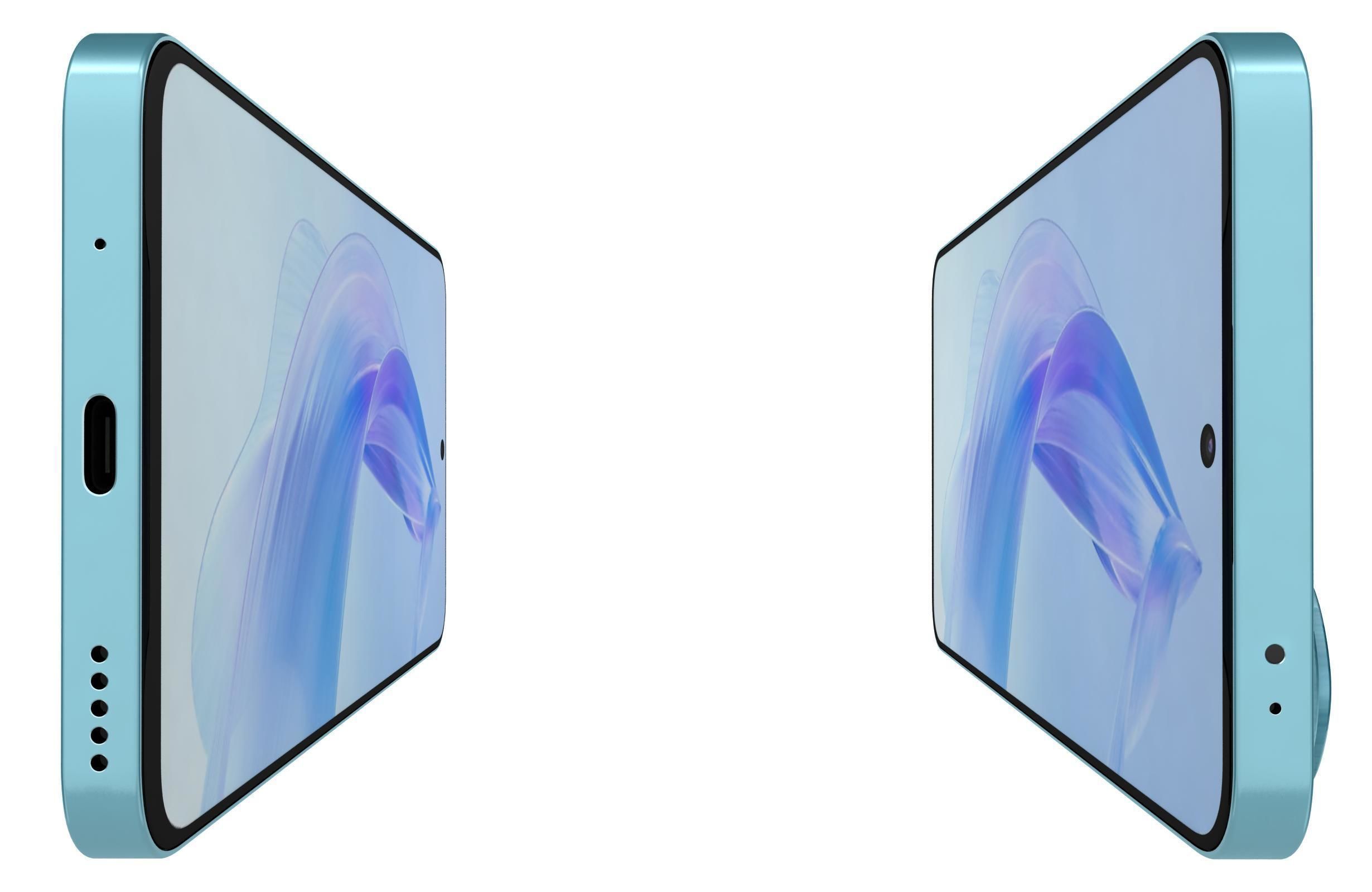 Honor X50i Blue 3D model_9