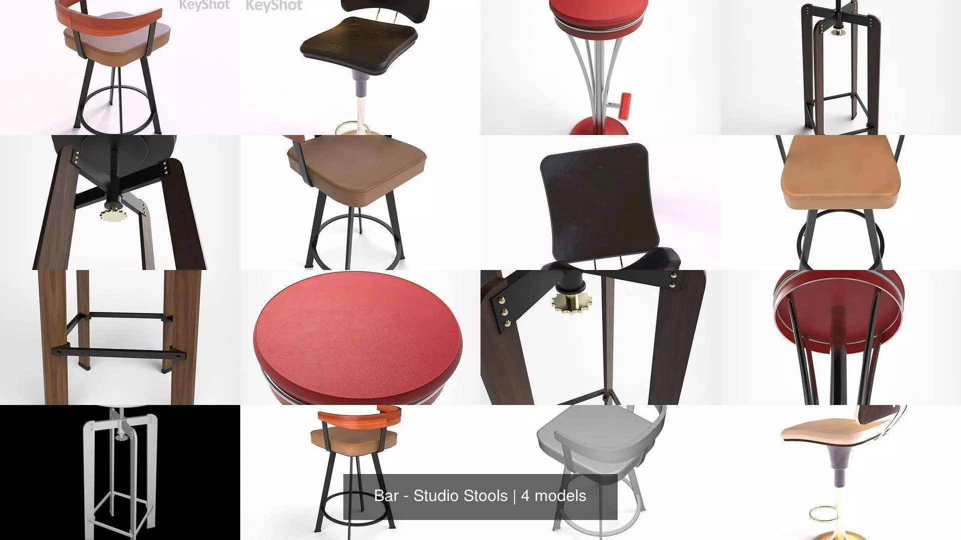 Bar - Studio Stools 3D Model Collection_1