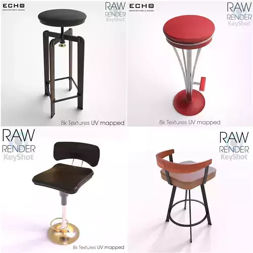 Bar - Studio Stools 3D Model Collection