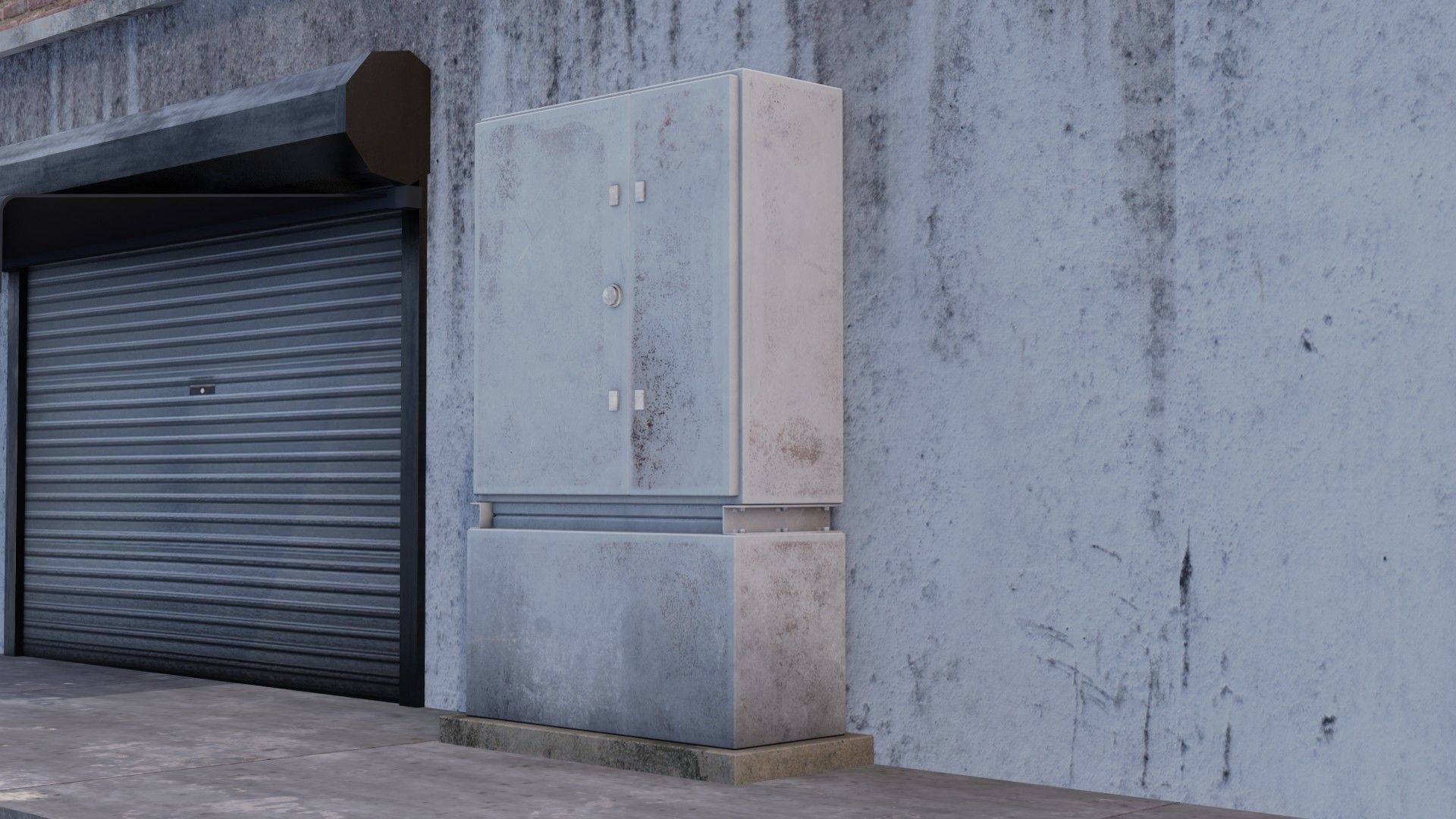 Building 02 Low-poly 3D model_9