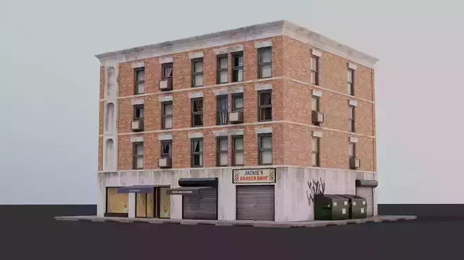 Building 02 Low-poly 3D model