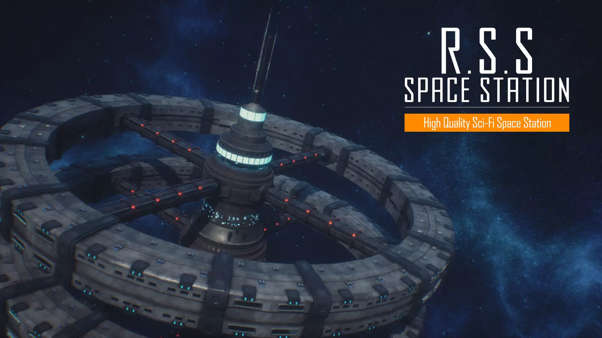 Rss Space Station Low-poly 3D model_0