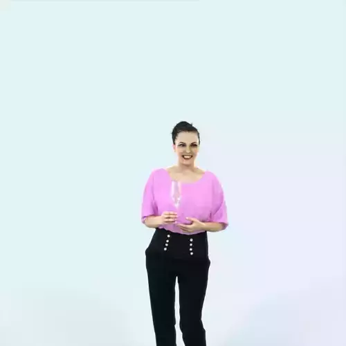 Dream 04H Holding Glass Champagne Event Elegant Woman