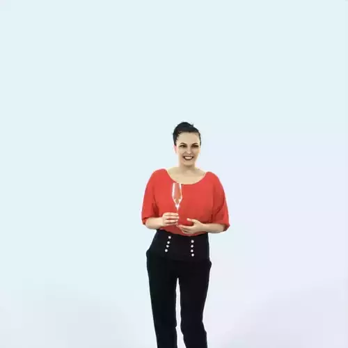 Dream 04G Holding Glass Champagne Event Elegant Woman