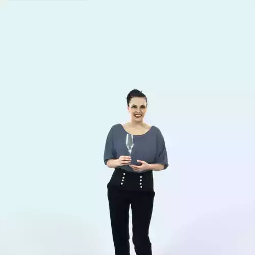 Dream 04B Holding Glass Champagne Event Elegant Woman