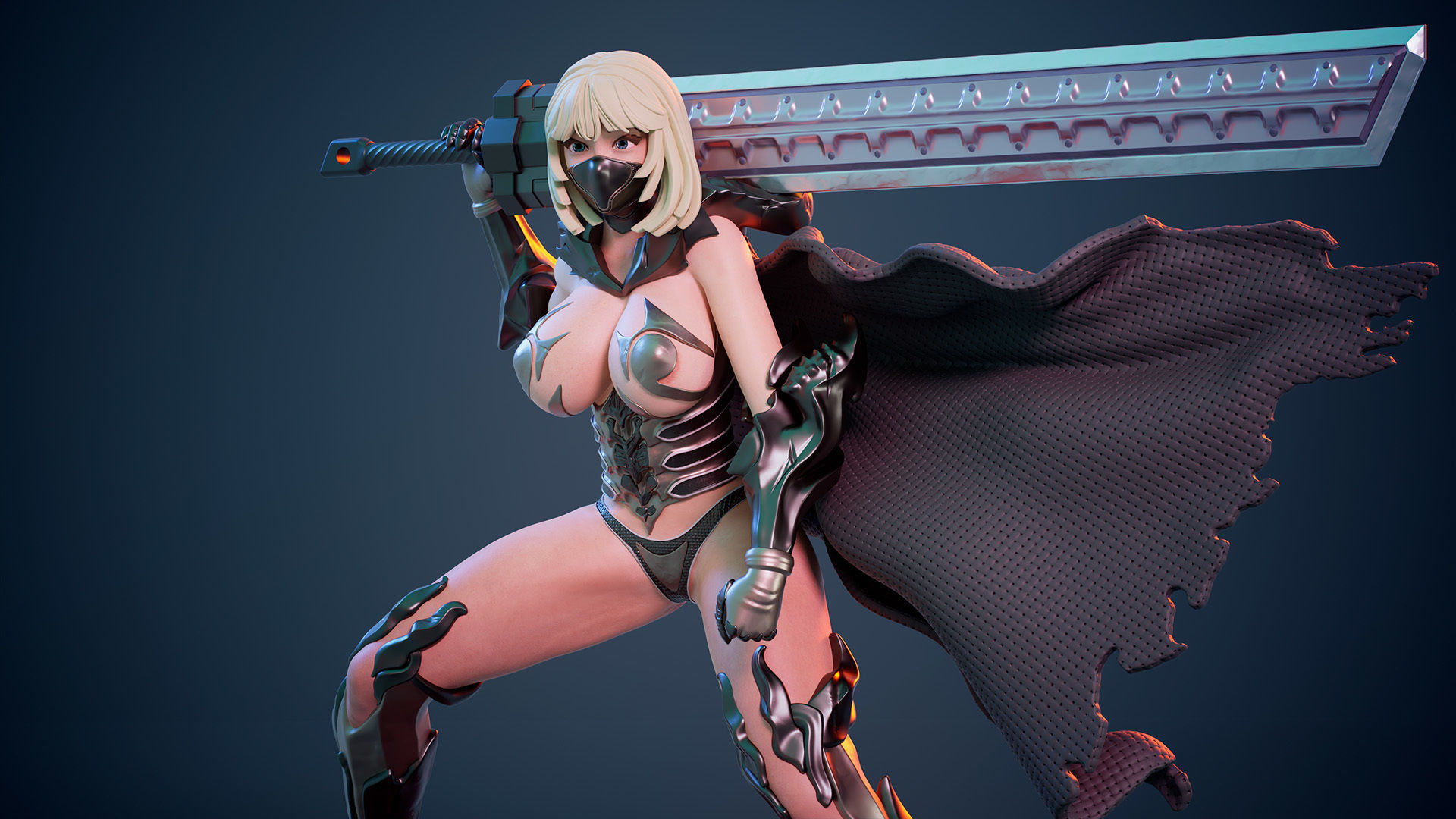 3D Print model - lady warrior - a  3D print model_6