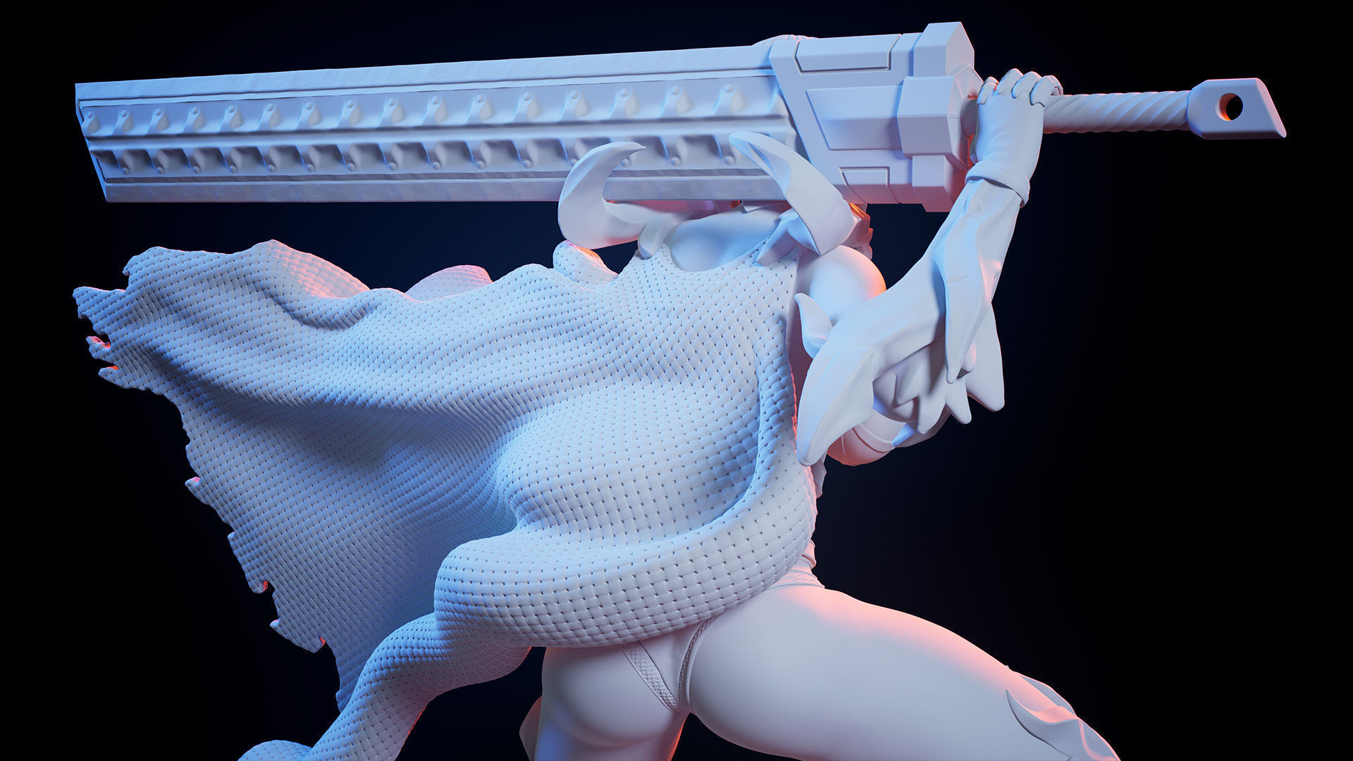 3D Print model - lady warrior - a  3D print model_10