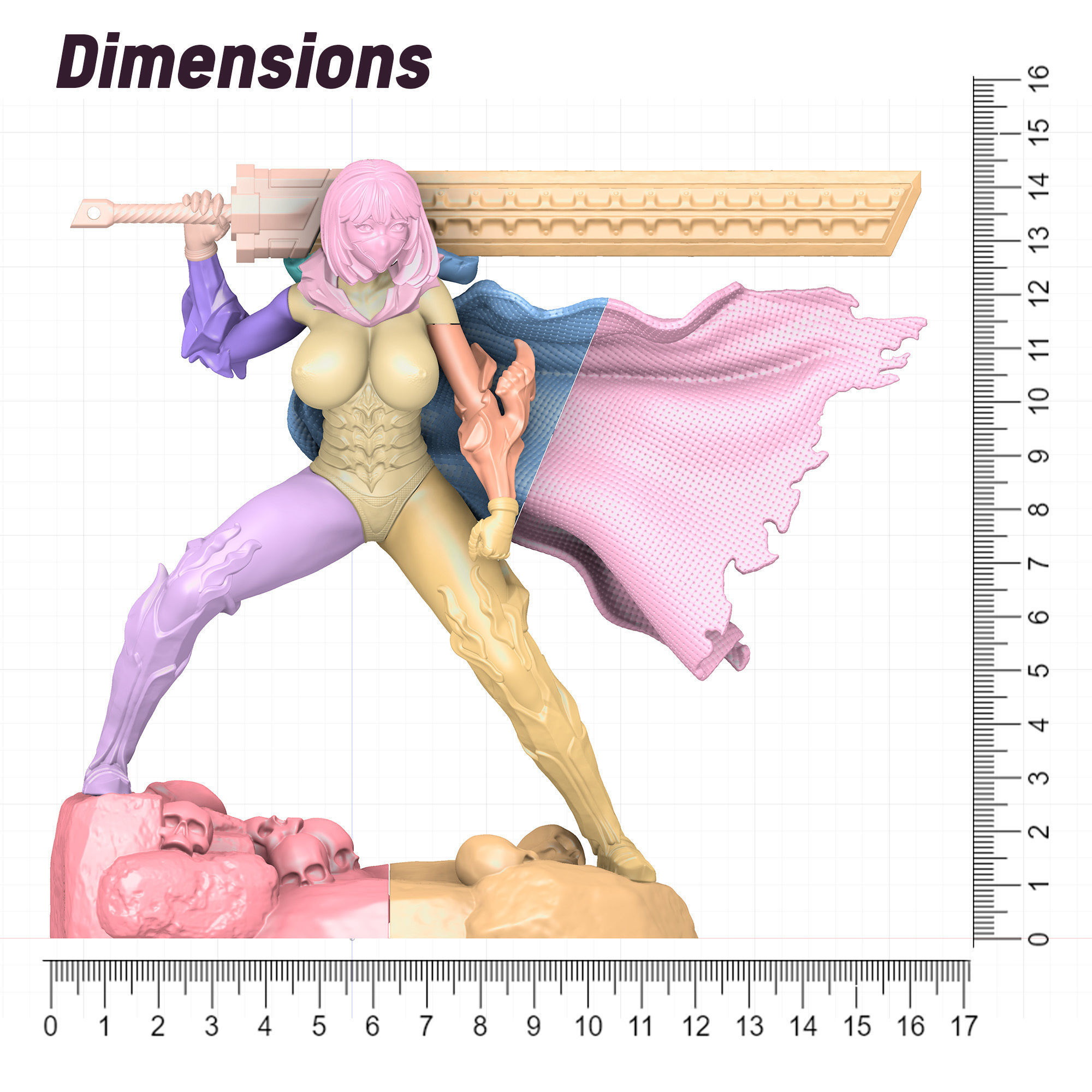 3D Print model - lady warrior - a  3D print model_32
