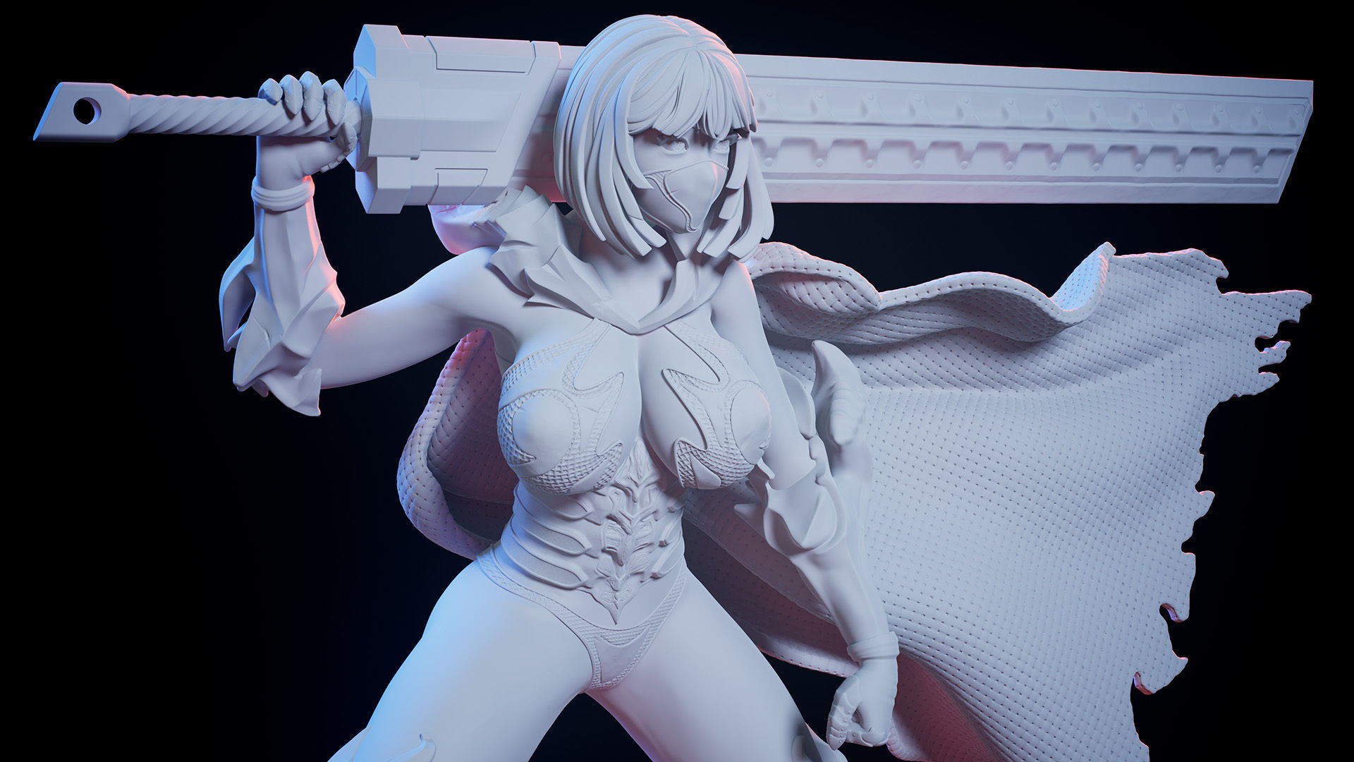 3D Print model - lady warrior - Fully armored version - a 3D print model_8