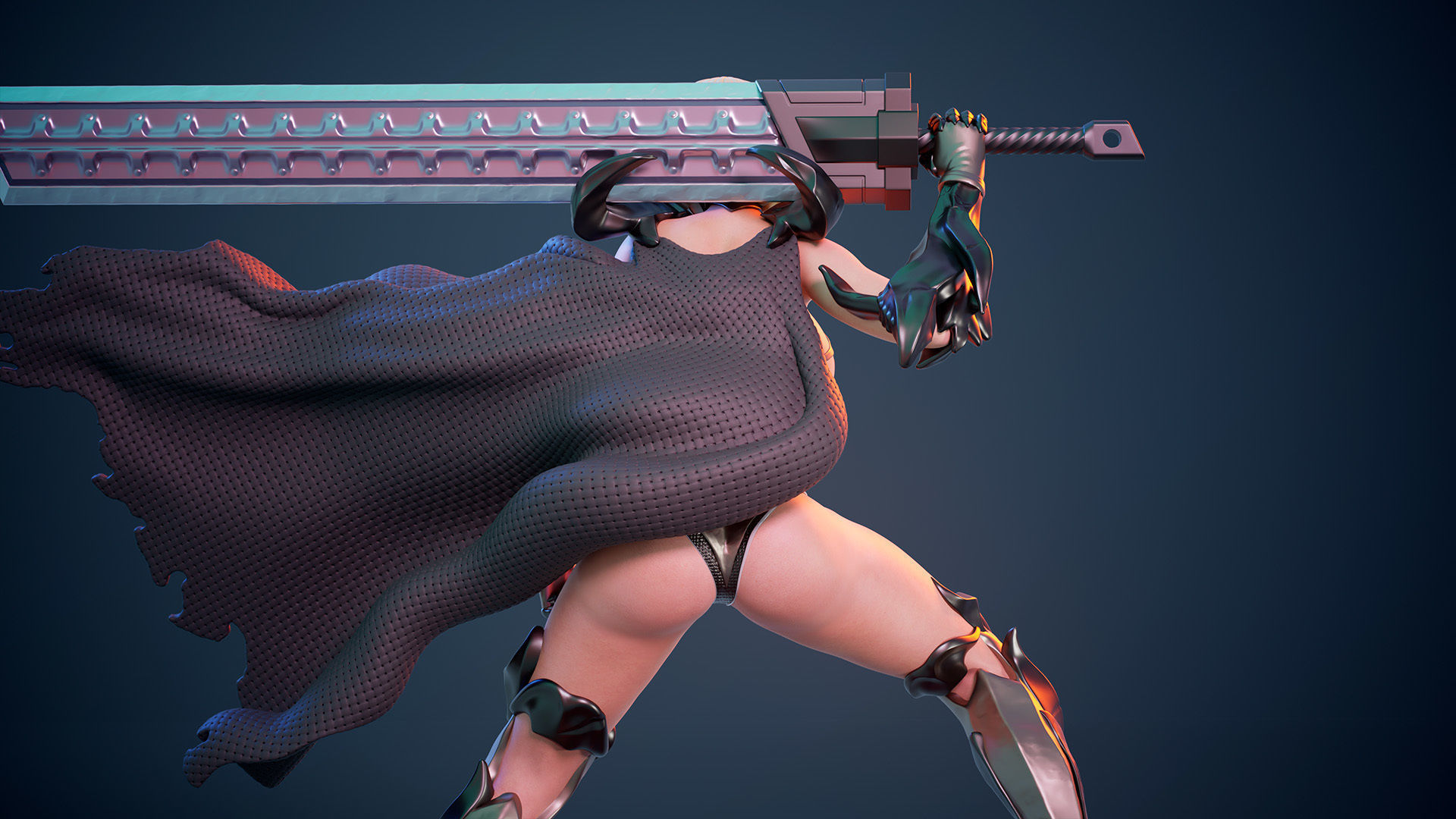 3D Print model - lady warrior - Fully armored version - a 3D print model_18