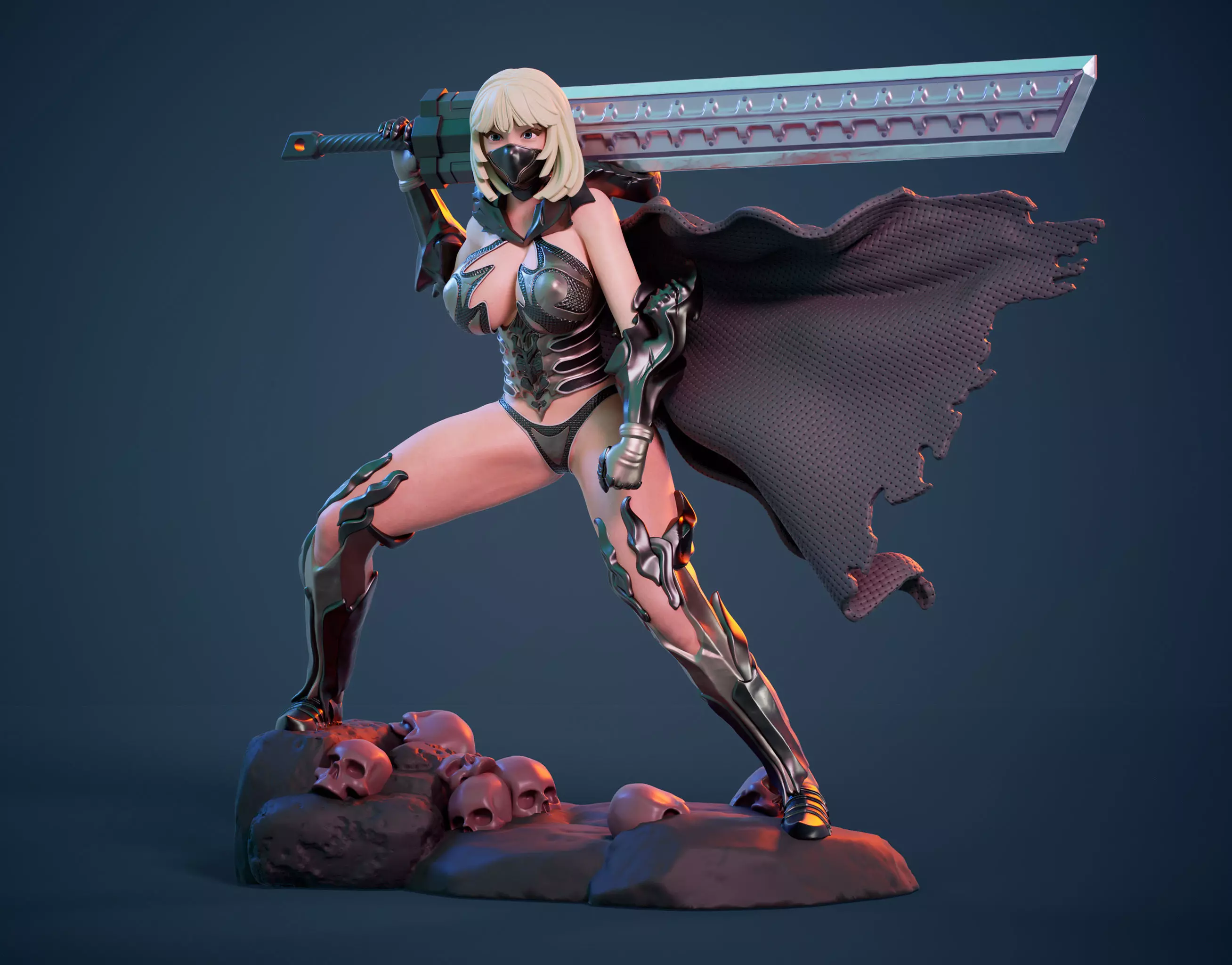 3D Print model - lady warrior - Fully armored version - a 3D print model_0