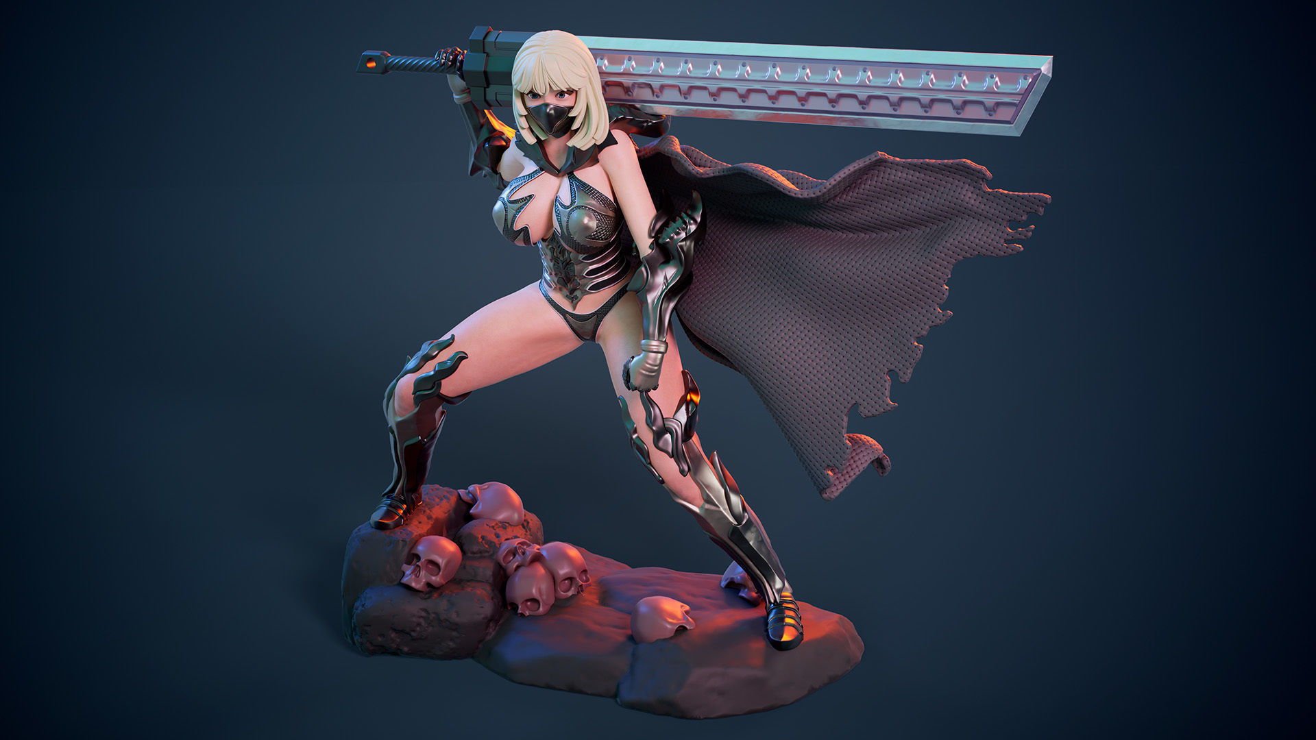 3D Print model - lady warrior - Fully armored version - a 3D print model_19
