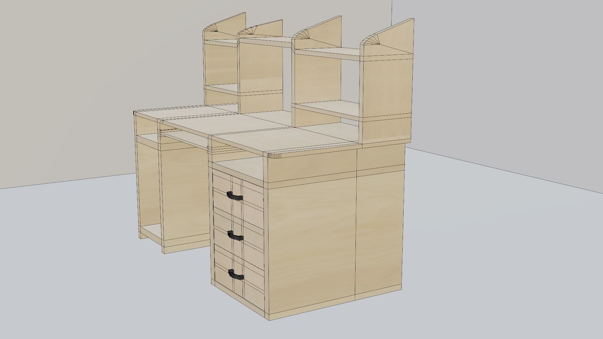 Table -  study table 3D model_1