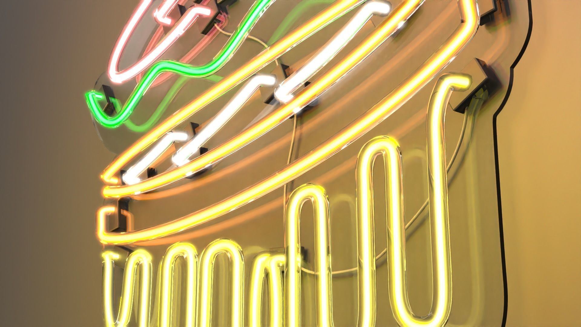 Burger 2 - Neon Sign 3D model_2