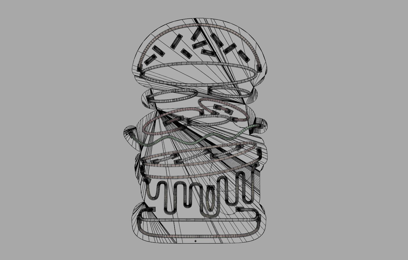 Burger 2 - Neon Sign 3D model_5